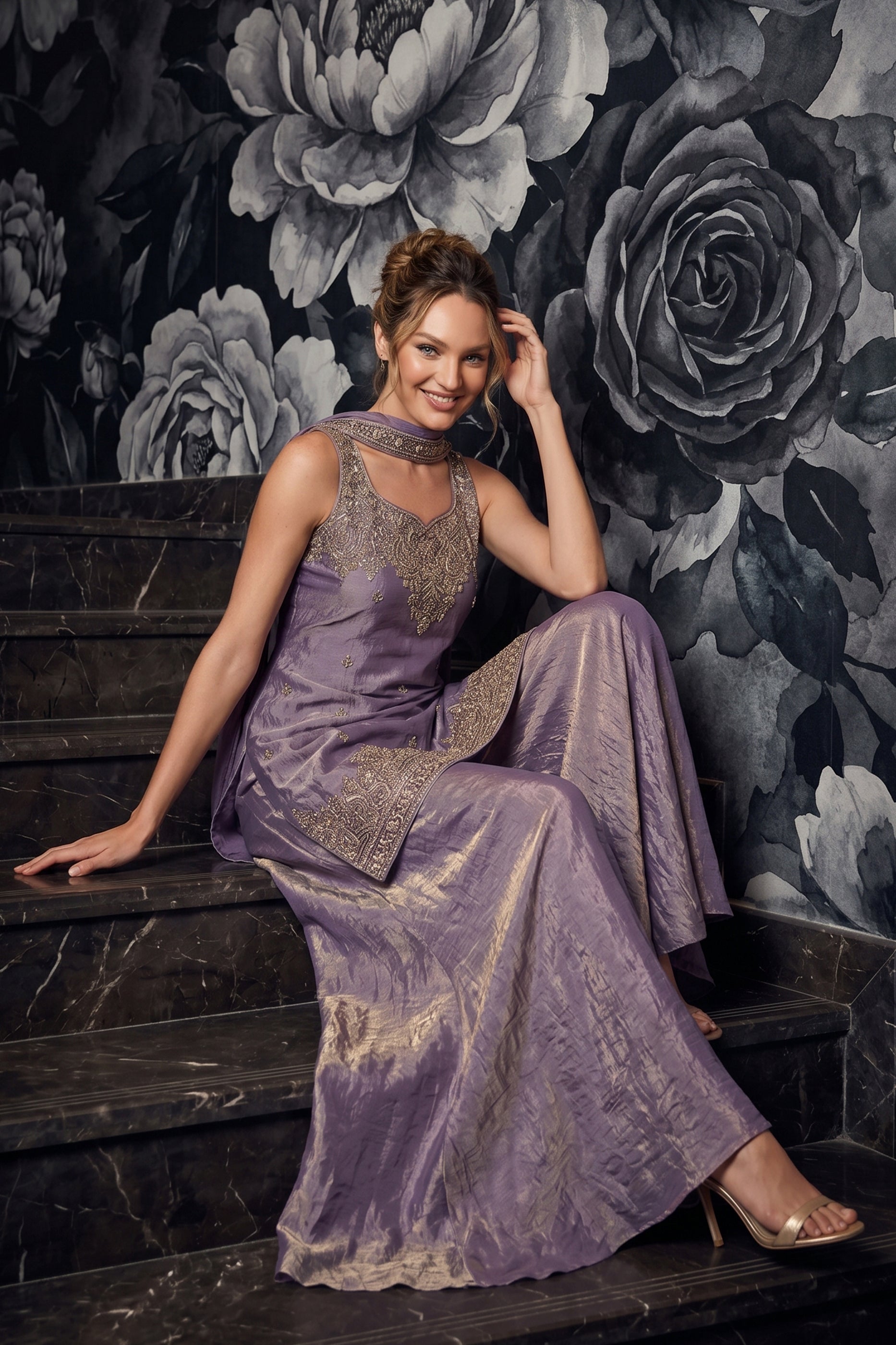 Purple Readymade Embroidered Palazzo Suit-SAR12806_2_SareeButa.com