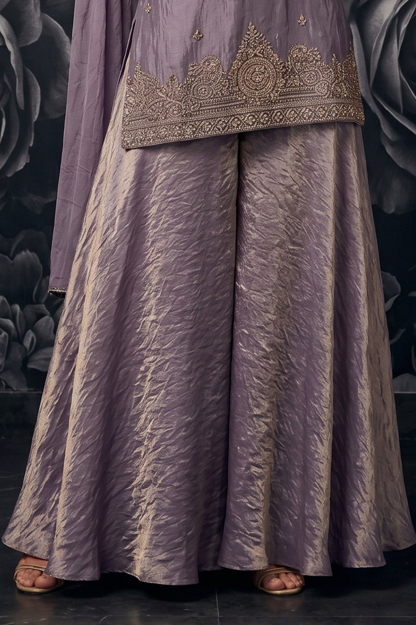 Purple Readymade Embroidered Palazzo Suit-SAR12806_5_SareeButa.com