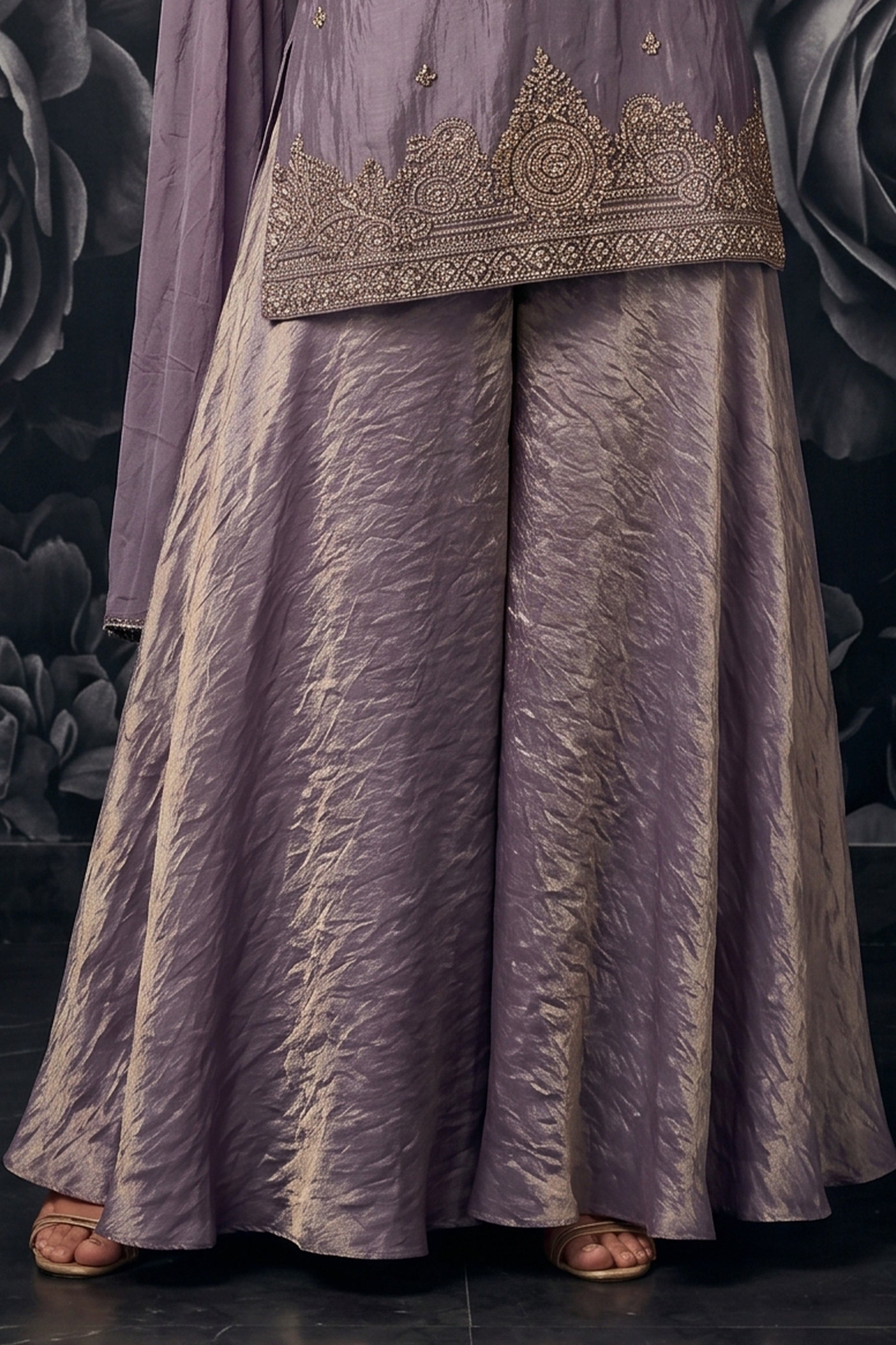 Purple Readymade Embroidered Palazzo Suit-SAR12806_5_SareeButa.com