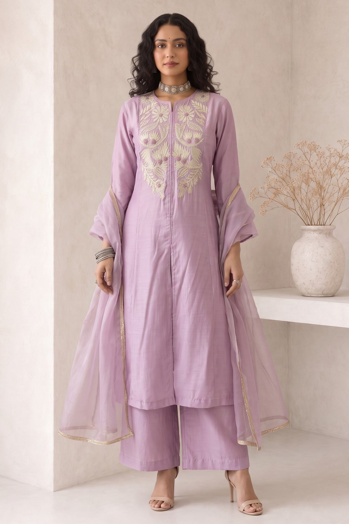 Purple Readymade Embroidered Palazzo Suit-SAR13049_1_SareeButa.com
