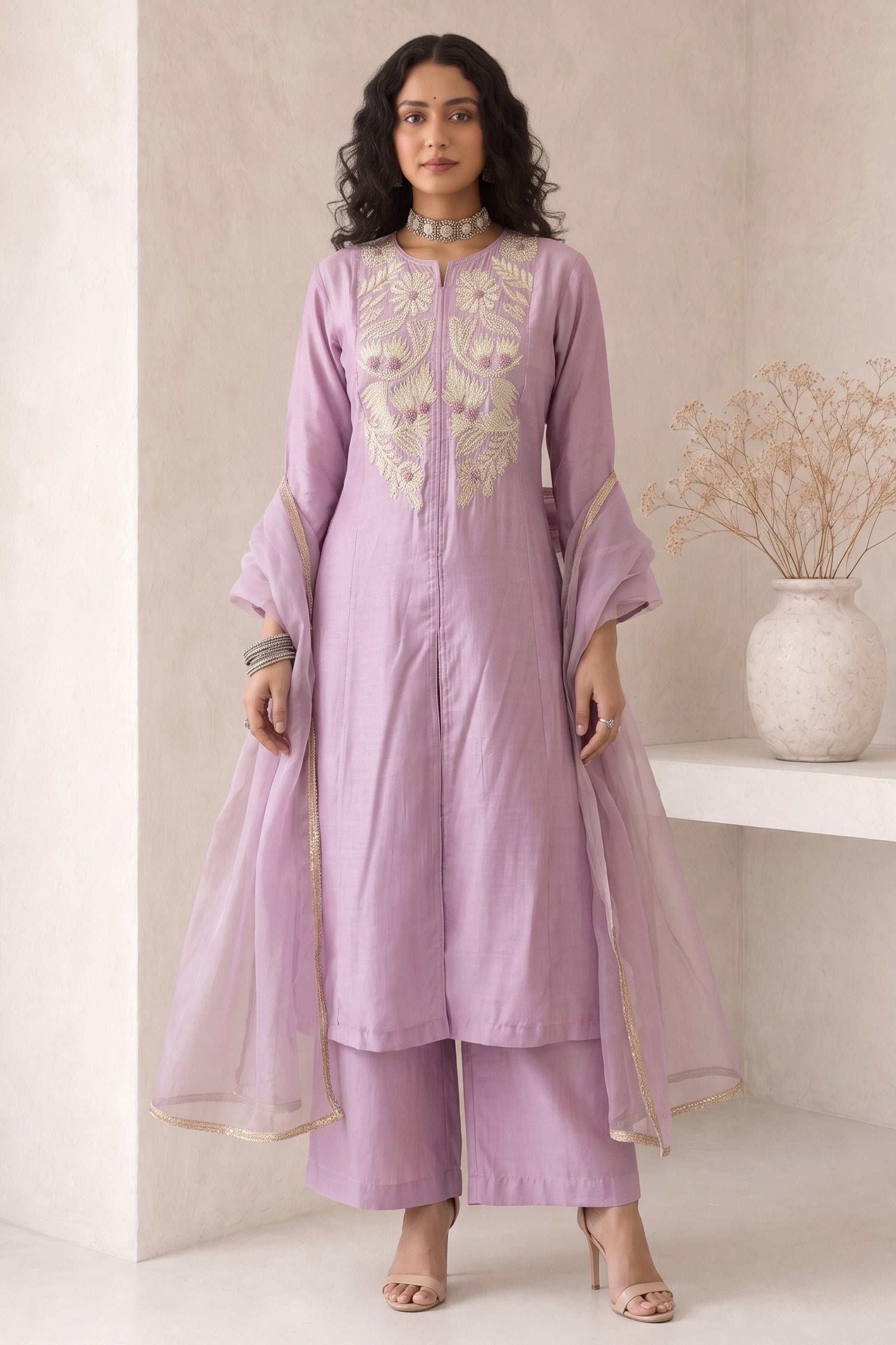 Purple Readymade Embroidered Palazzo Suit-SAR13049_1_SareeButa.com