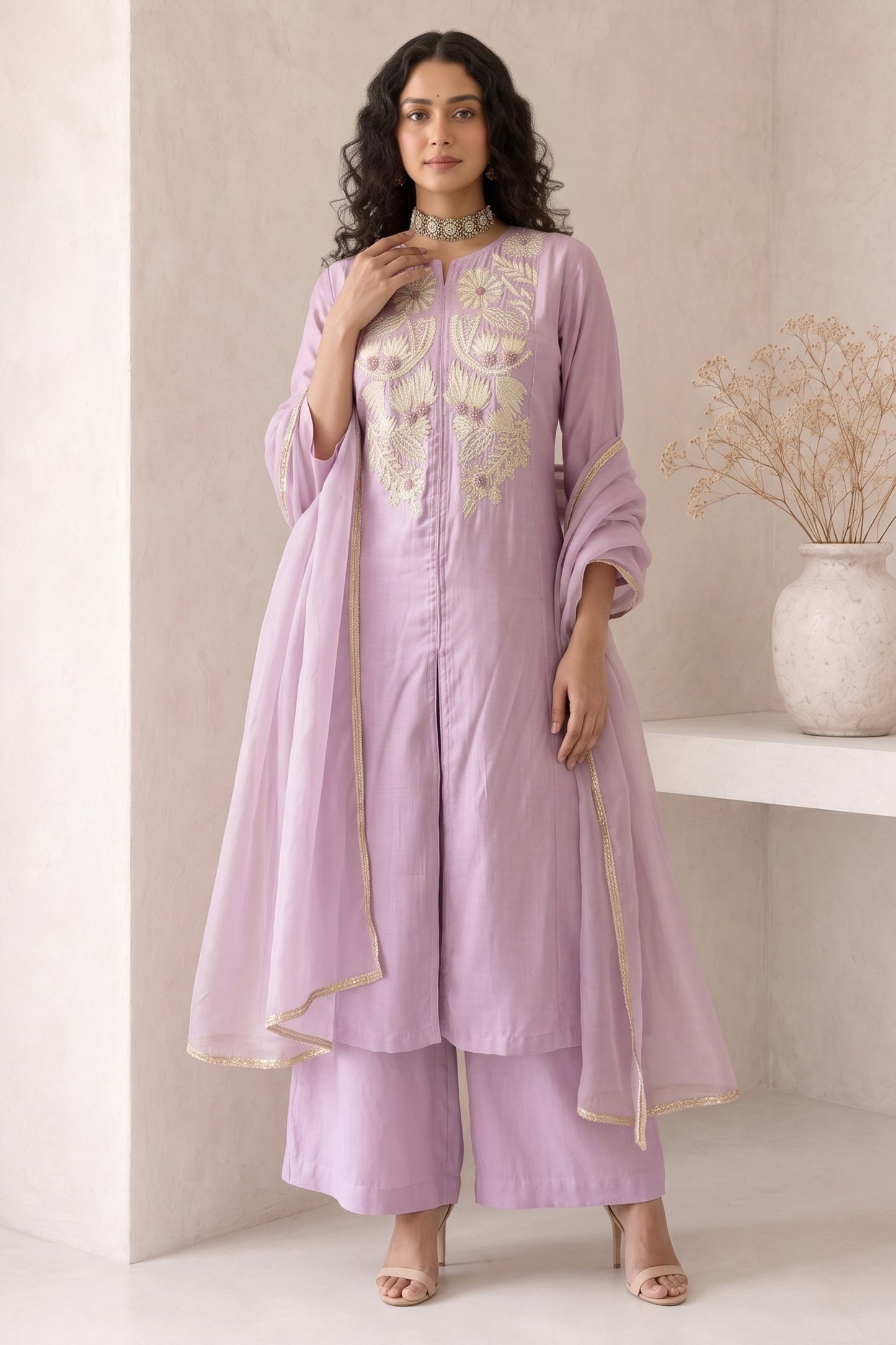 Purple Readymade Embroidered Palazzo Suit-SAR13049_2_SareeButa.com