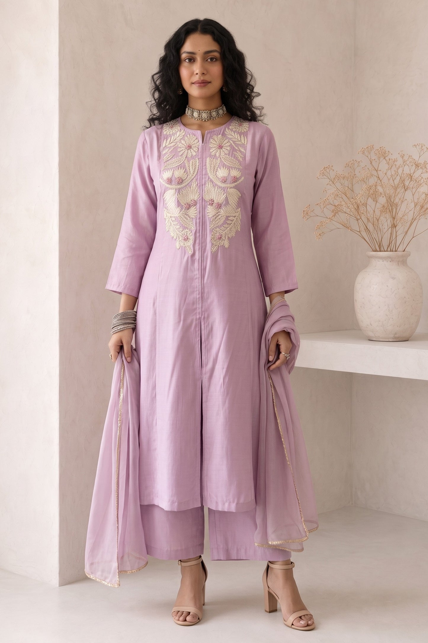 Purple Readymade Embroidered Palazzo Suit-SAR13049_3_SareeButa.com