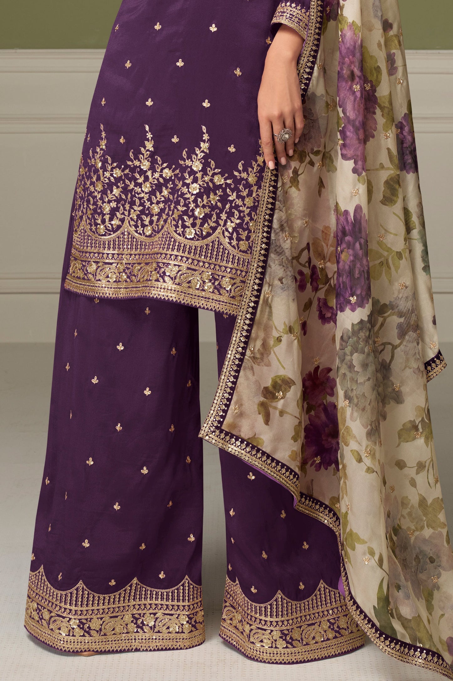 Purple Readymade Embroidered Silk Suit-SAR10504_4_SareeButa.com