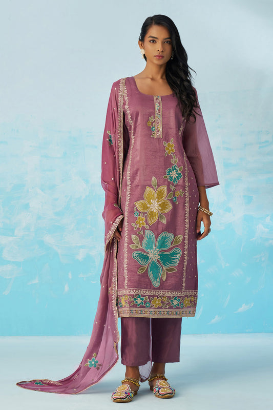 Purple Readymade Embroidered Silk Suit-SAR11646_1_SareeButa.com