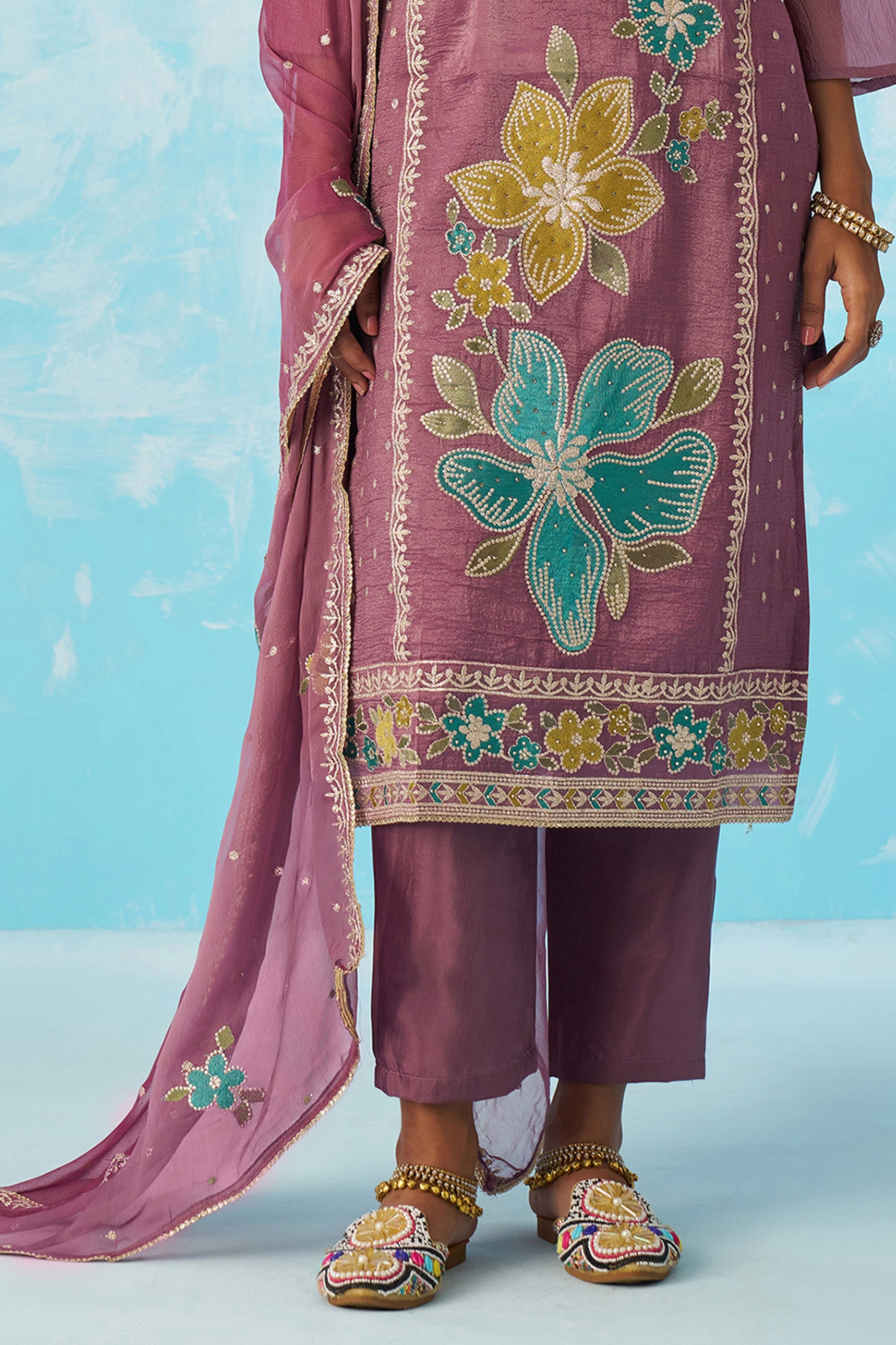 Purple Readymade Embroidered Silk Suit-SAR11646_5_SareeButa.com