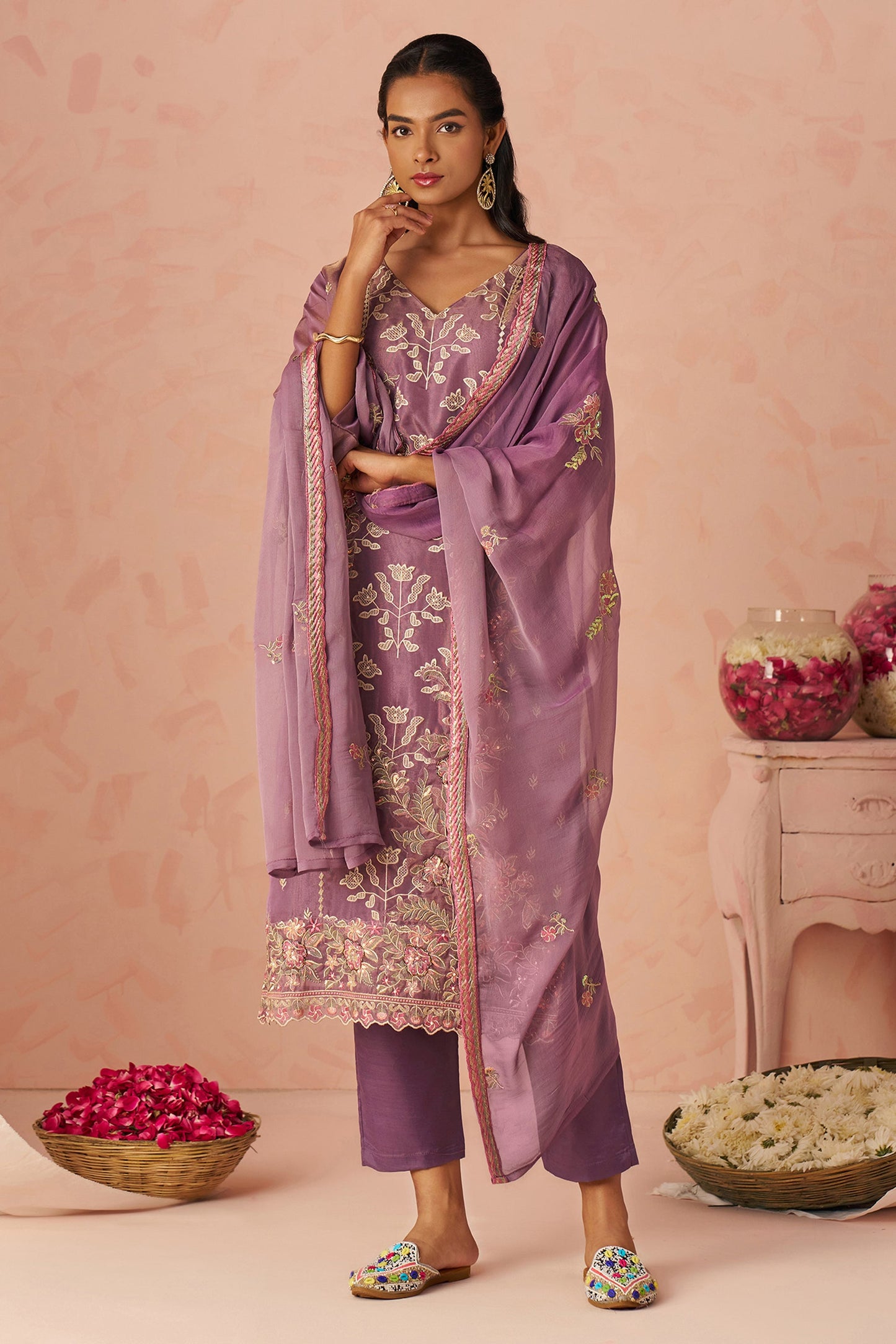 Purple Readymade Embroidered Silk Suit-SAR11654_4_SareeButa.com