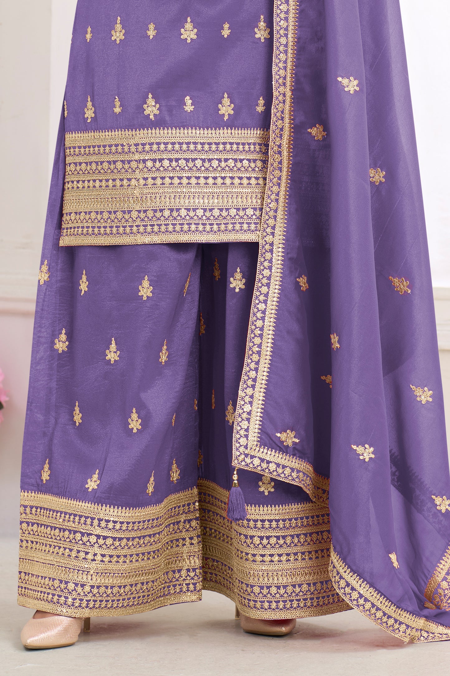Purple Readymade Embroidered Simar SIlk Suit-SAR12227_4_SareeButa.com