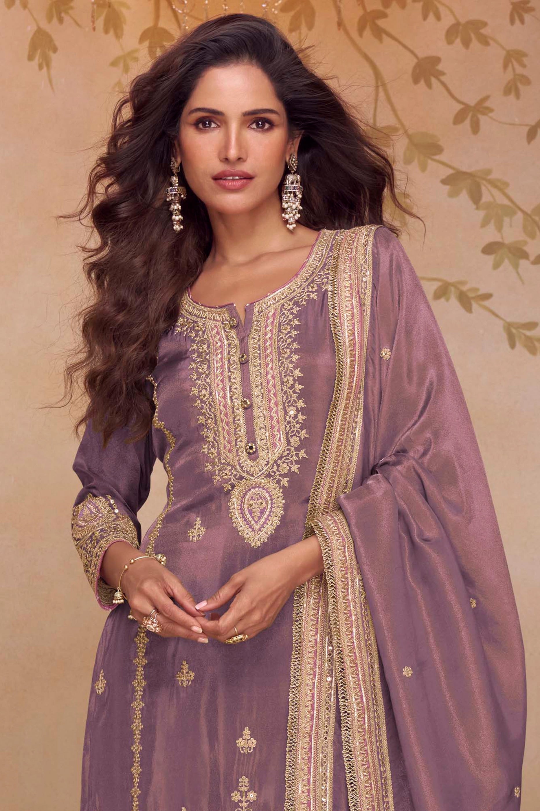 Purple Readymade Embroidered Simar Silk Suit-SAR10647_4_SareeButa.com