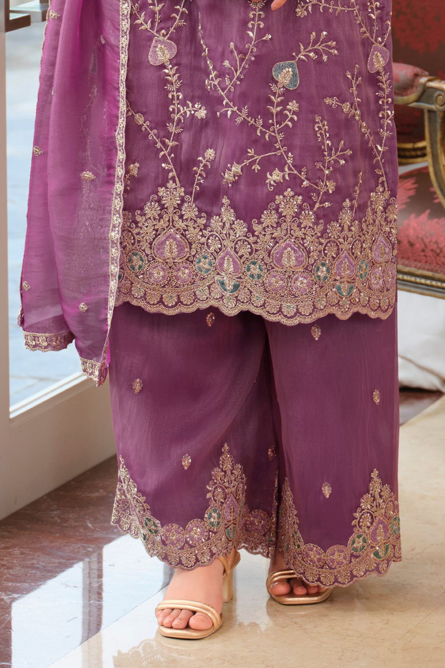 Purple Readymade Embroidered Simar Silk Suit-SAR11988_5_SareeButa.com
