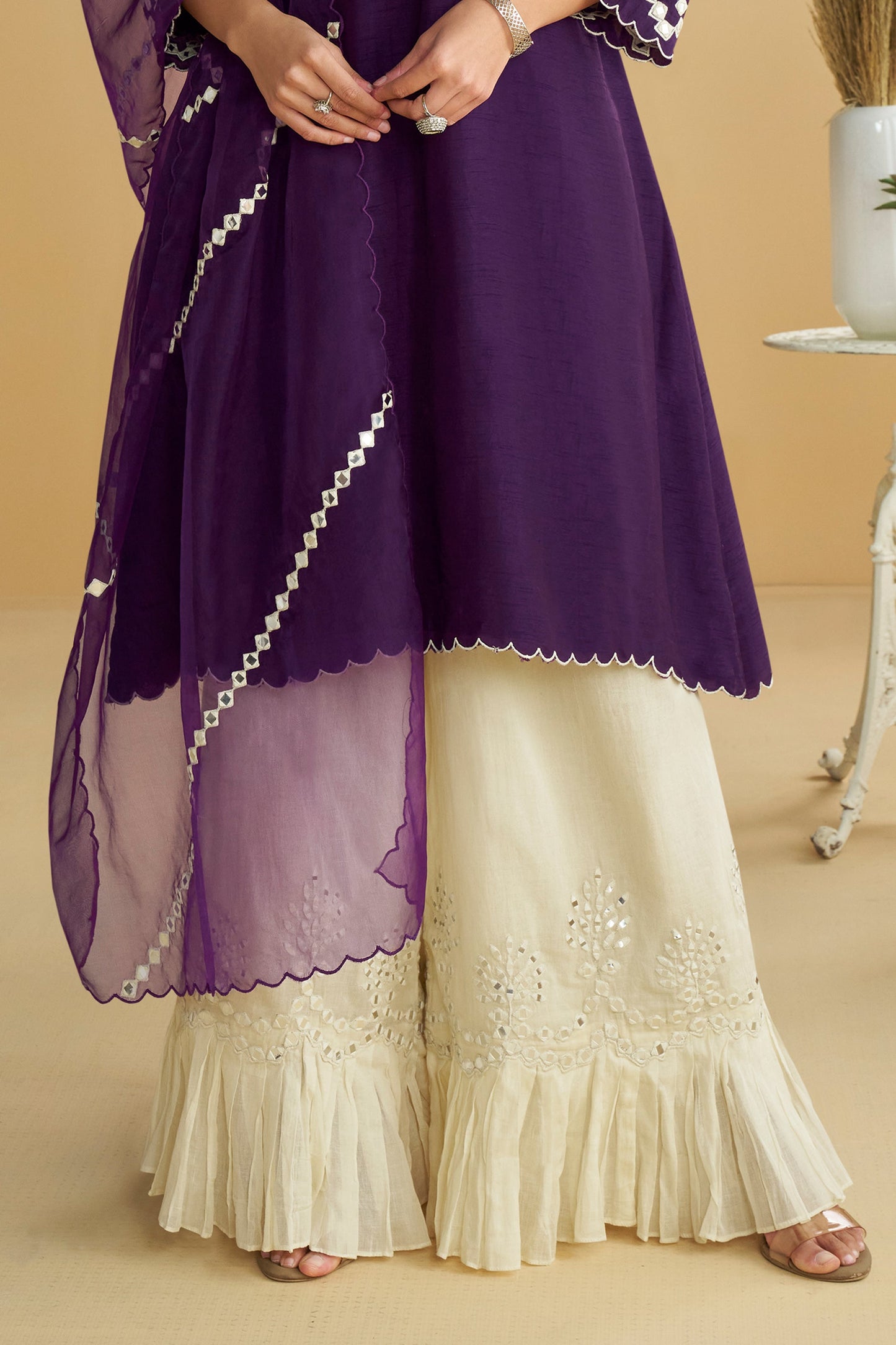 Purple Readymade Mirror Work Silk Suit-SAR10770_5_SareeButa.com