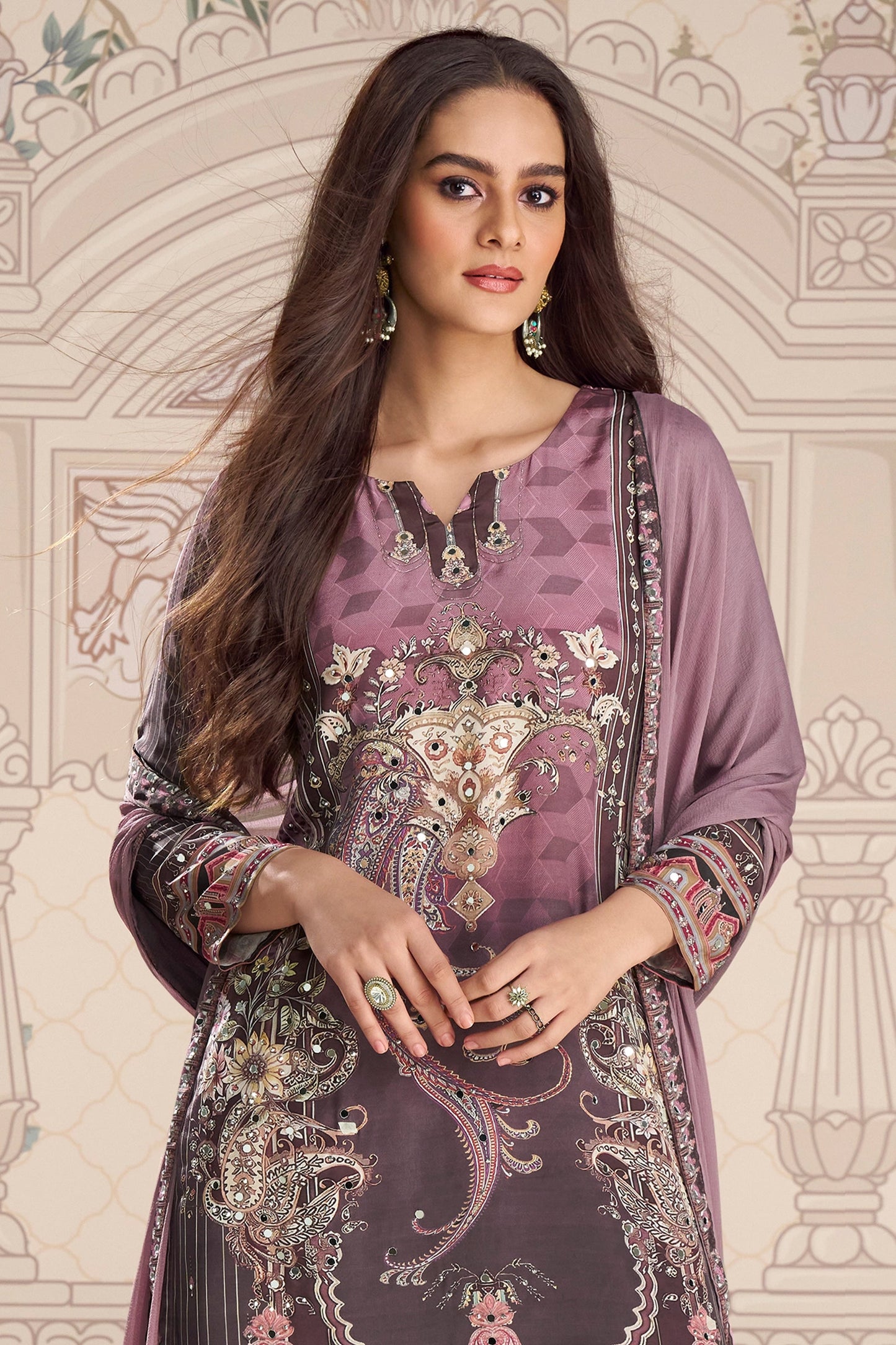 Purple Readymade Satin Crepe Sharara Suit-SAR10935_3_SareeButa.com