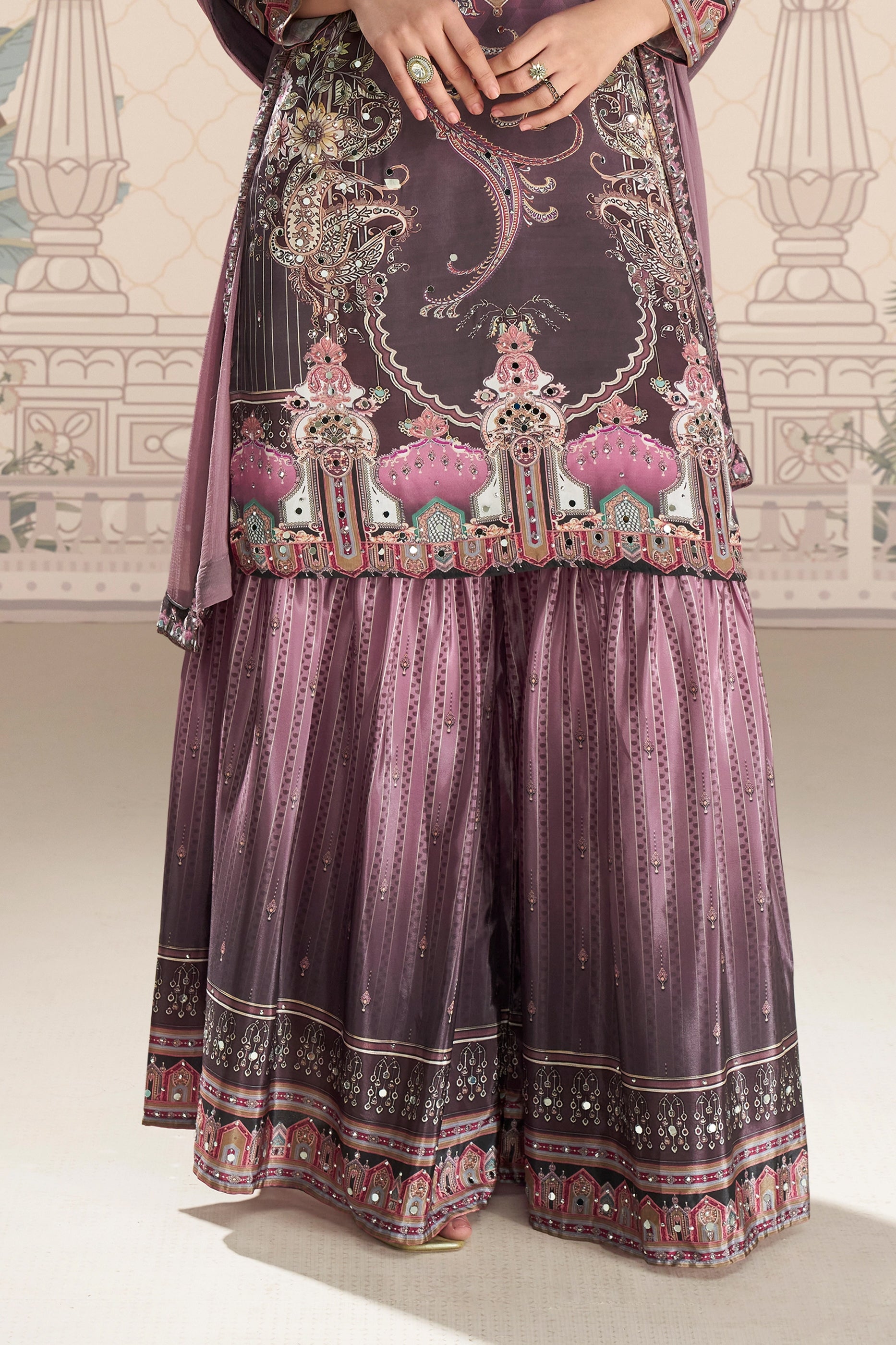 Purple Readymade Satin Crepe Sharara Suit-SAR10935_4_SareeButa.com