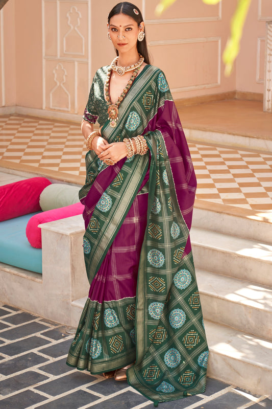 Purple Silk Patola Saree-ZB132032_1