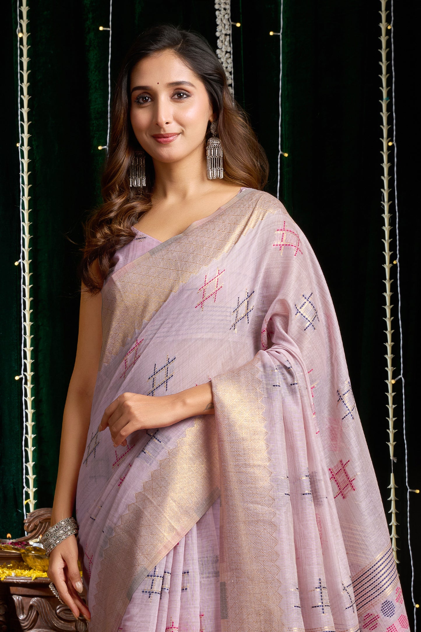 Purple Soft Spun cotton Saree-SAR12624_4_SareeButa.com