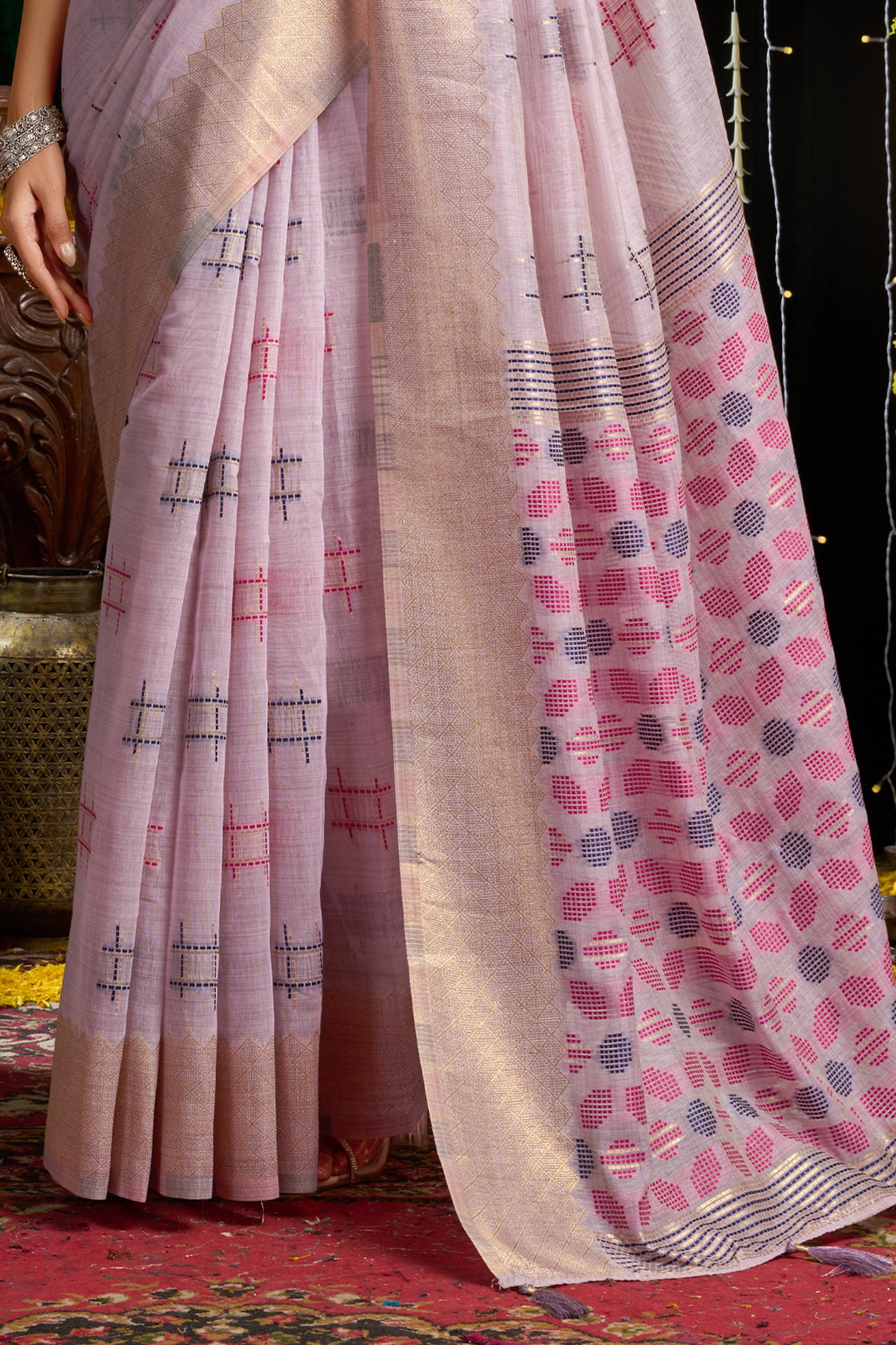 Purple Soft Spun cotton Saree-SAR12624_5_SareeButa.com