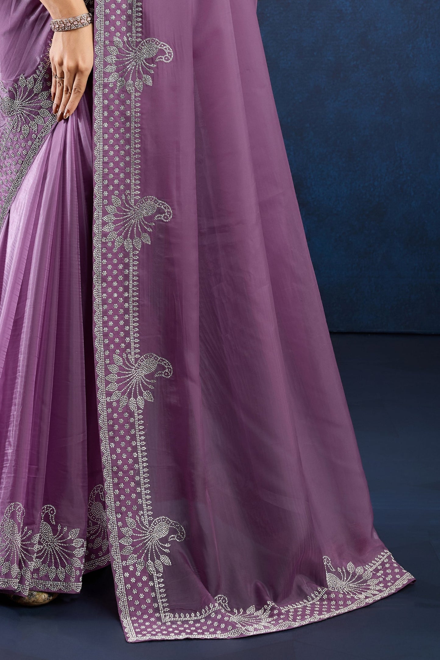 Purple Stone Work Crystal Silk Saree-ZB133892_4_SareeButa.com
