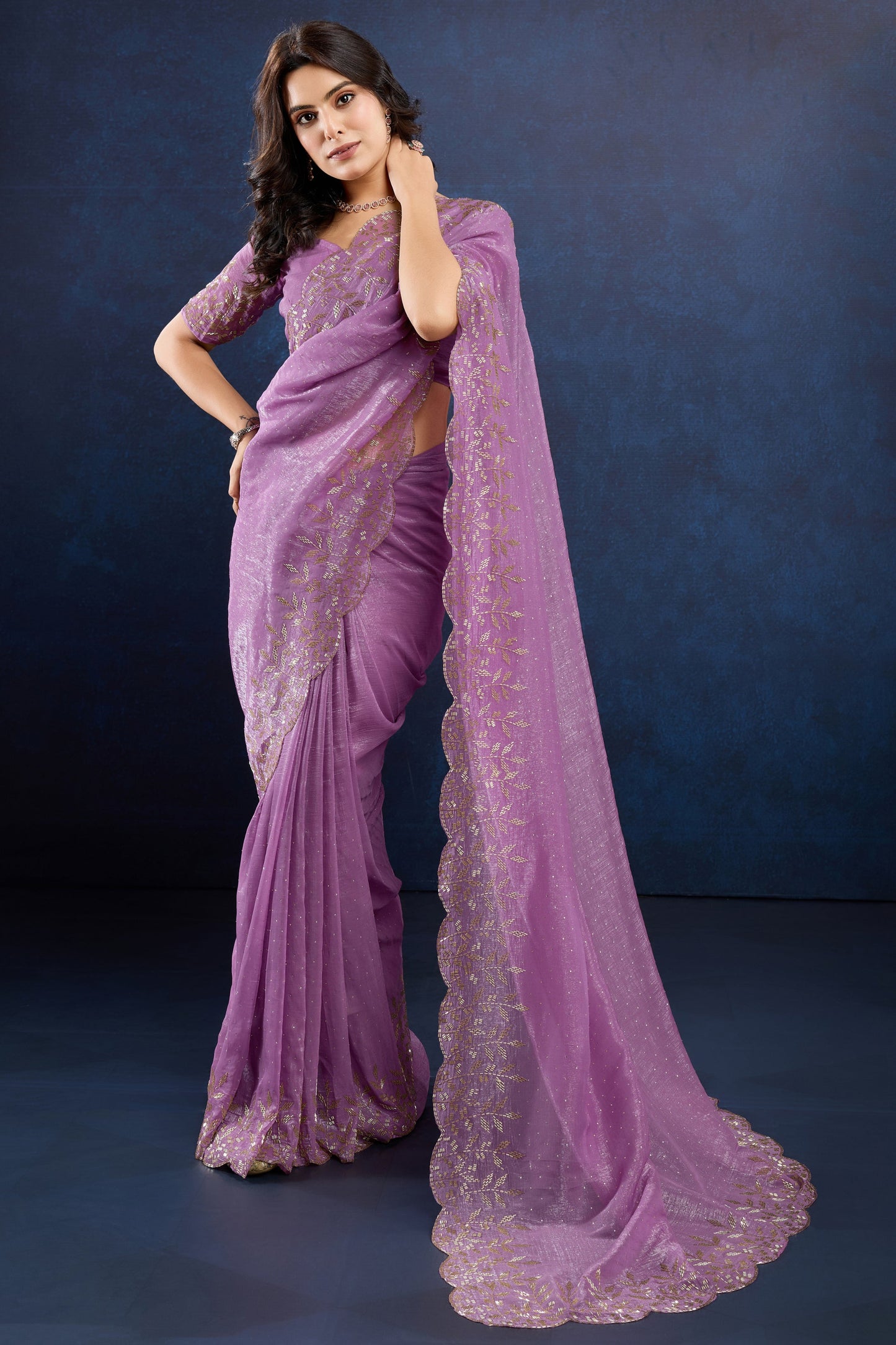Purple Stone Work Crystal Silk Saree-ZB133894_3_SareeButa.com