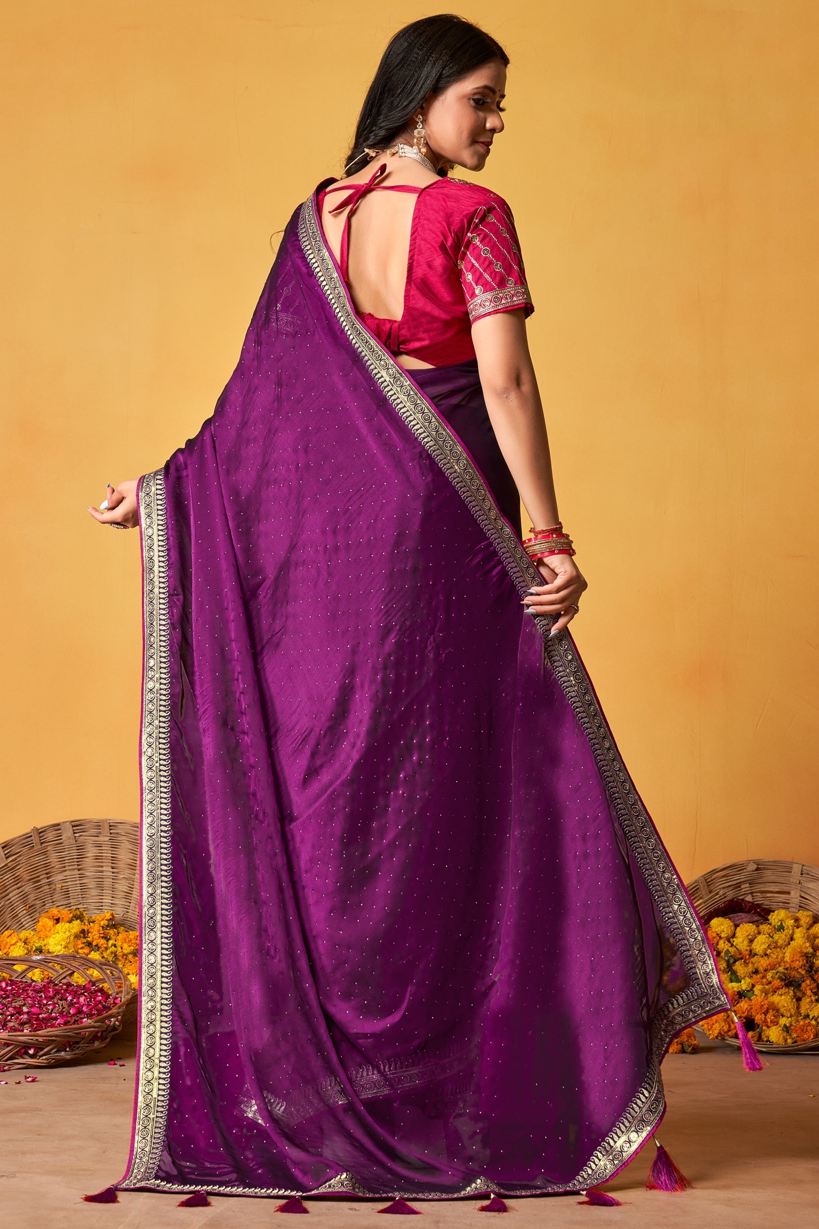 Purple Stone Work Silk Saree-ZB133999_3_SareeButa.com