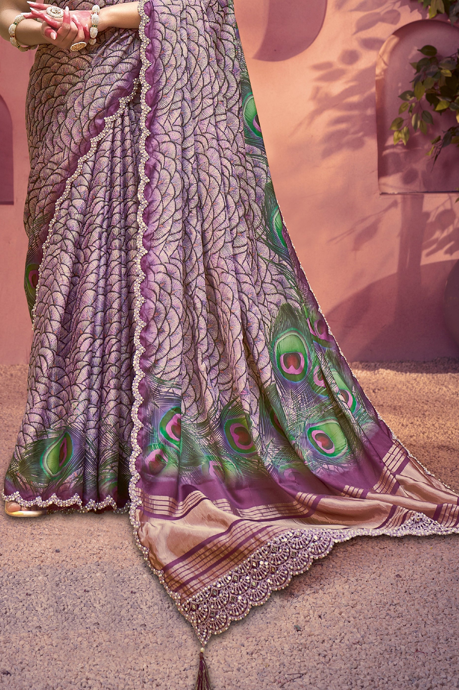 Purple Traditional Print Gajji Silk Saree-SAR10897_3_SareeButa.com