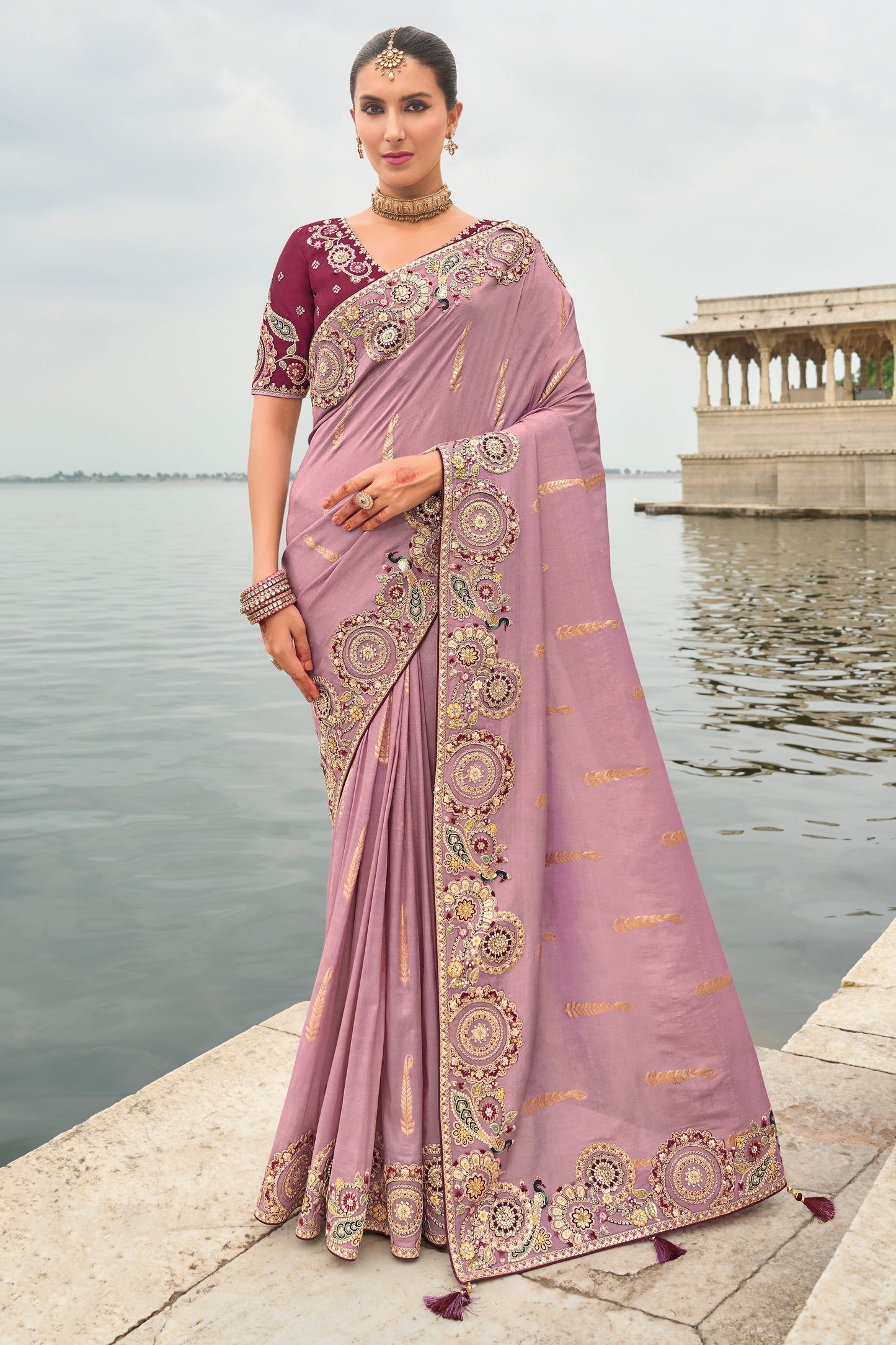 Purple Woven Banarasi Saree-ZB133313_1_SareeButa.com