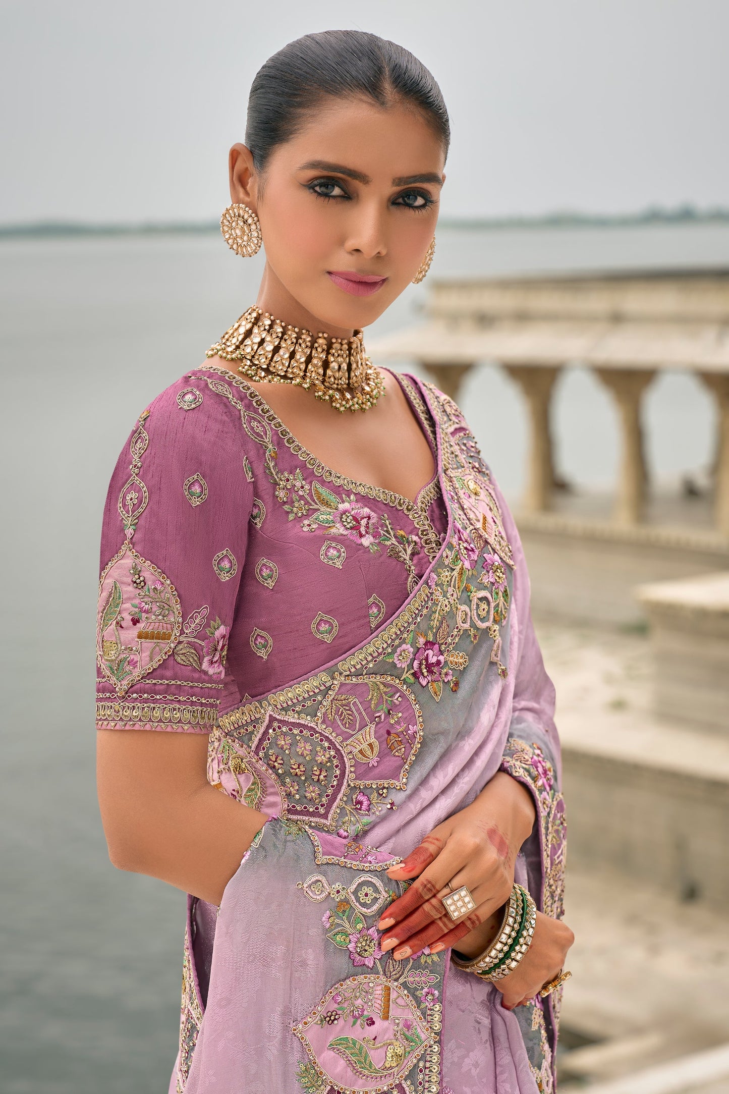 Purple Woven Banarasi Saree-ZB133321_2_SareeButa.com