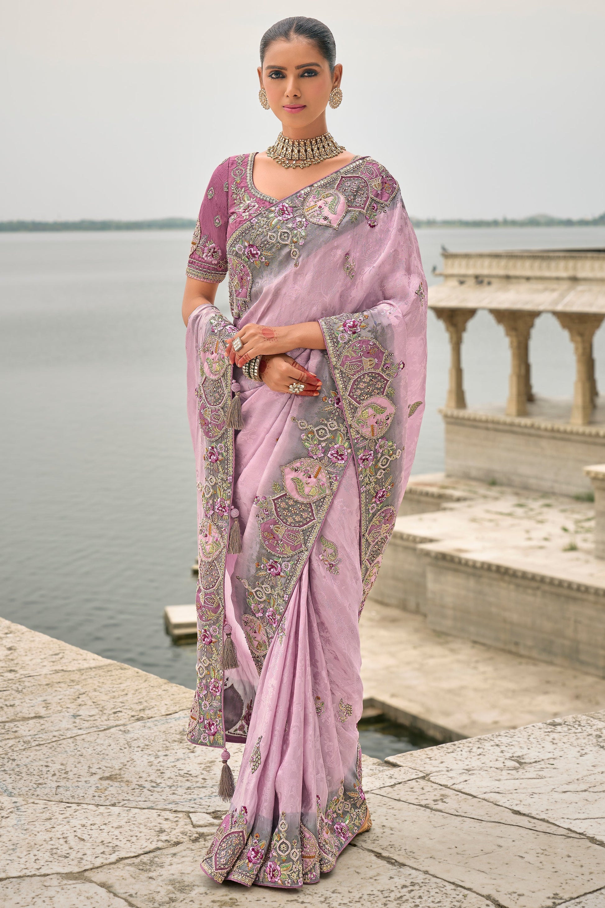 Purple Woven Banarasi Saree-ZB133321_4_SareeButa.com