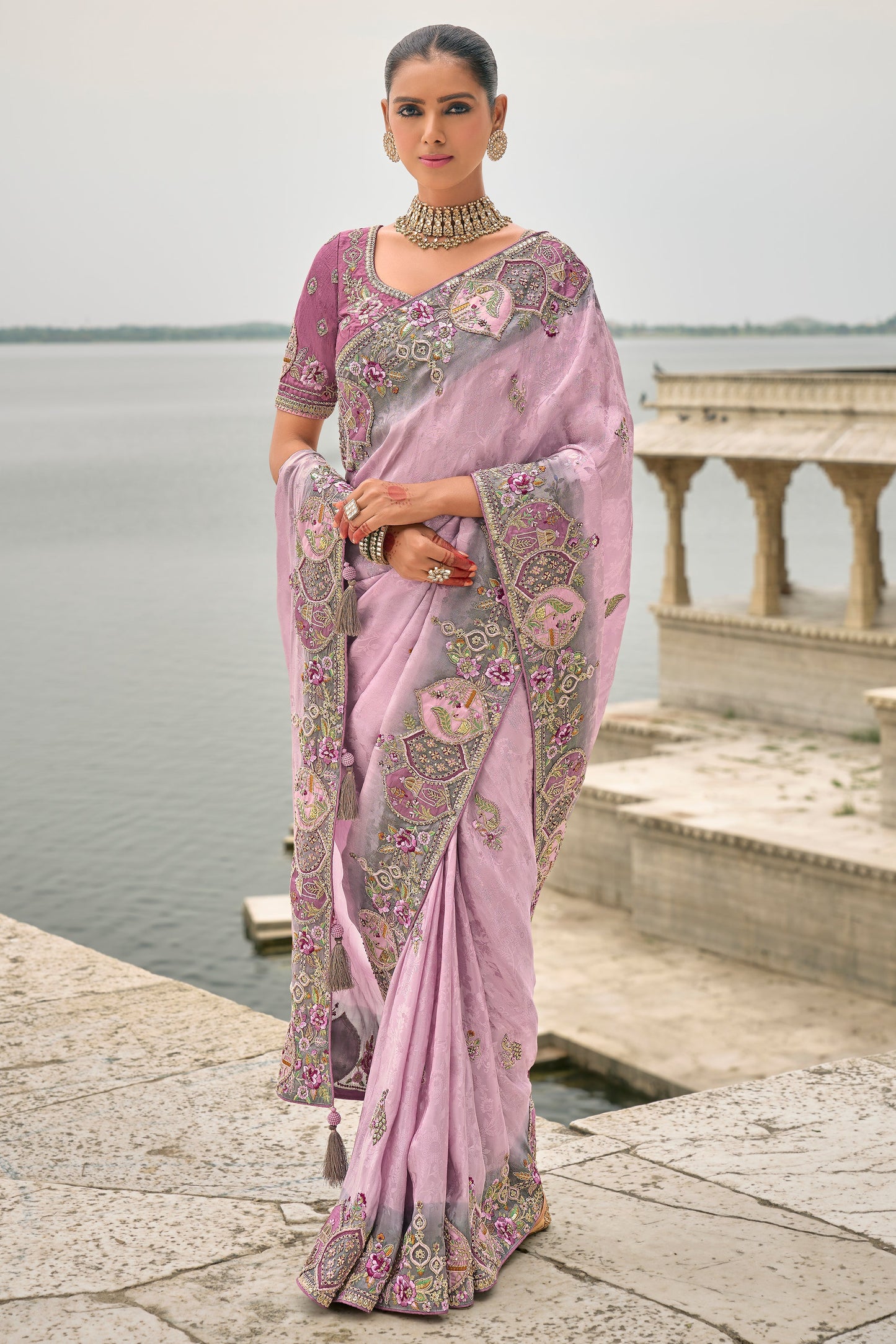 Purple Woven Banarasi Saree-ZB133321_4_SareeButa.com