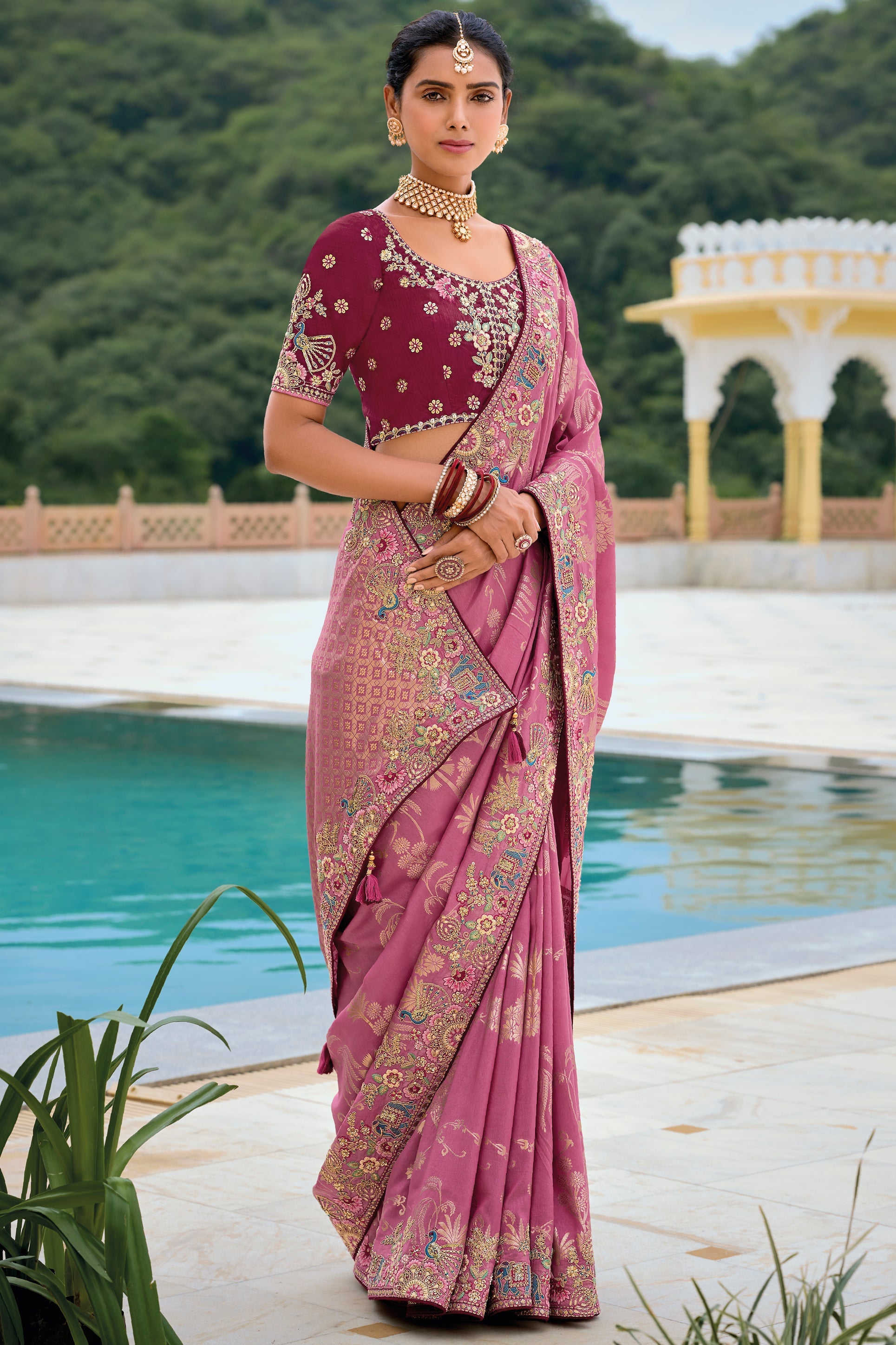 Purple Woven Banarasi Saree-ZB133332_2_SareeButa.com