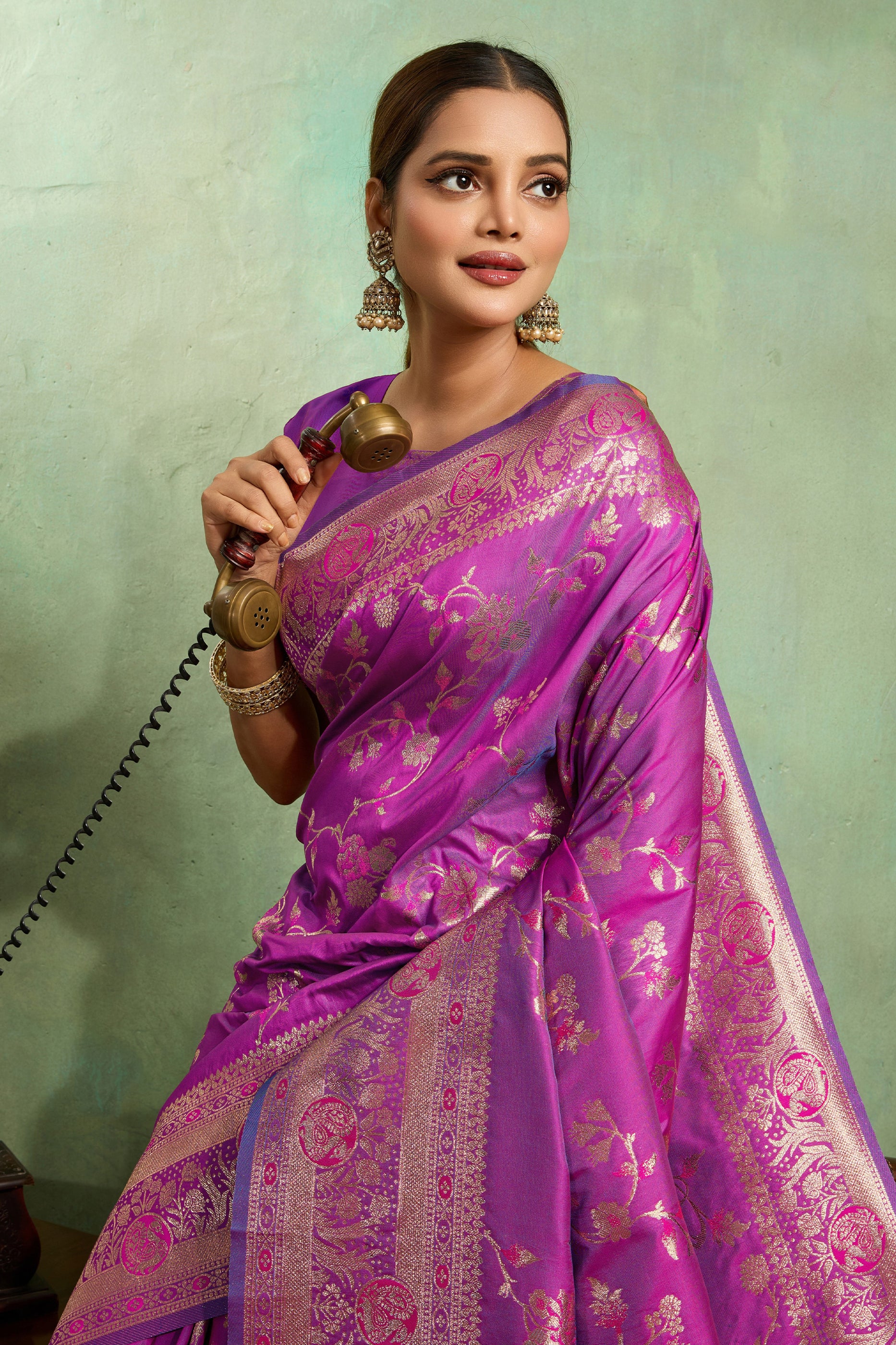 Purple Woven Banarasi Silk Saree-SAR11798_2_SareeButa.com