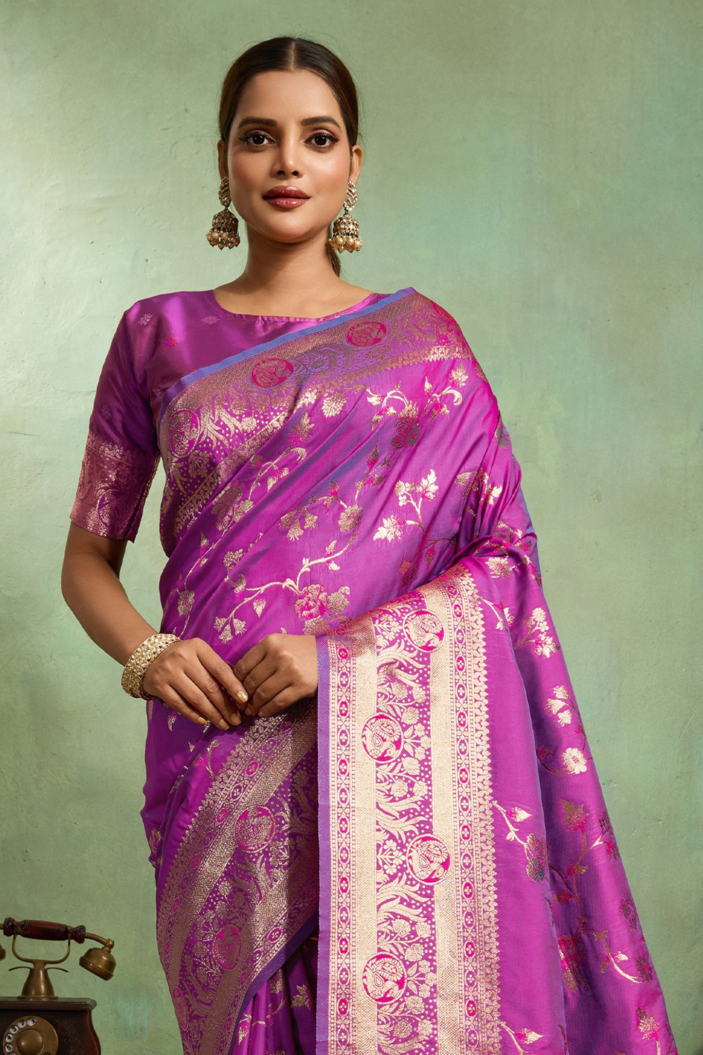 Purple Woven Banarasi Silk Saree-SAR11798_4_SareeButa.com