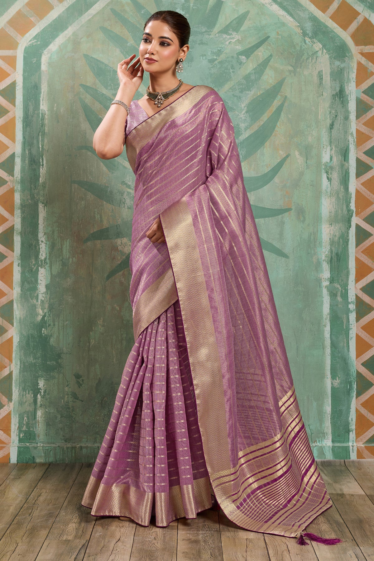 Purple Woven Cotton Tissue Saree-SAR12937_1_SareeButa.com