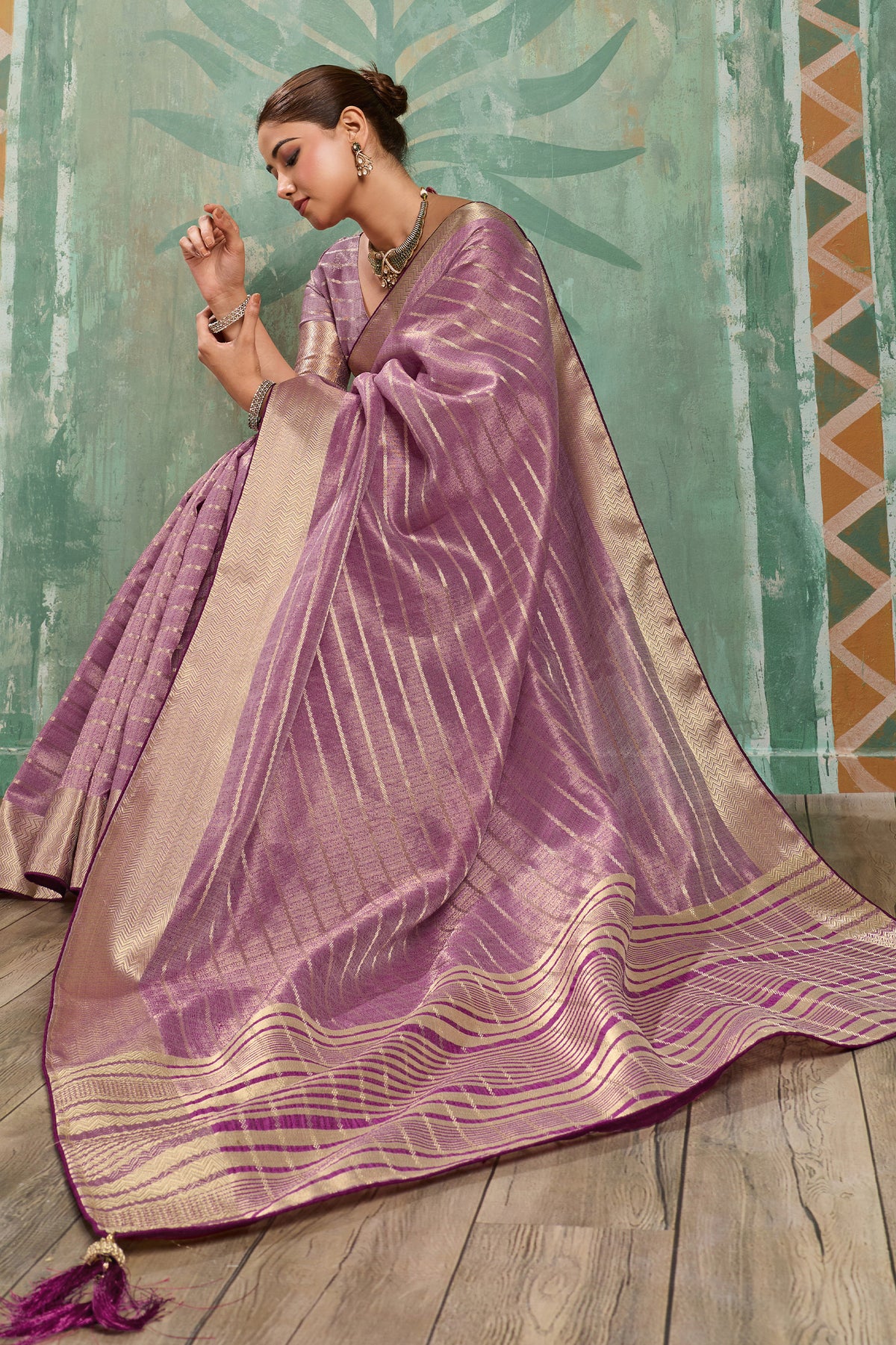 Purple Woven Cotton Tissue Saree-SAR12937_4_SareeButa.com