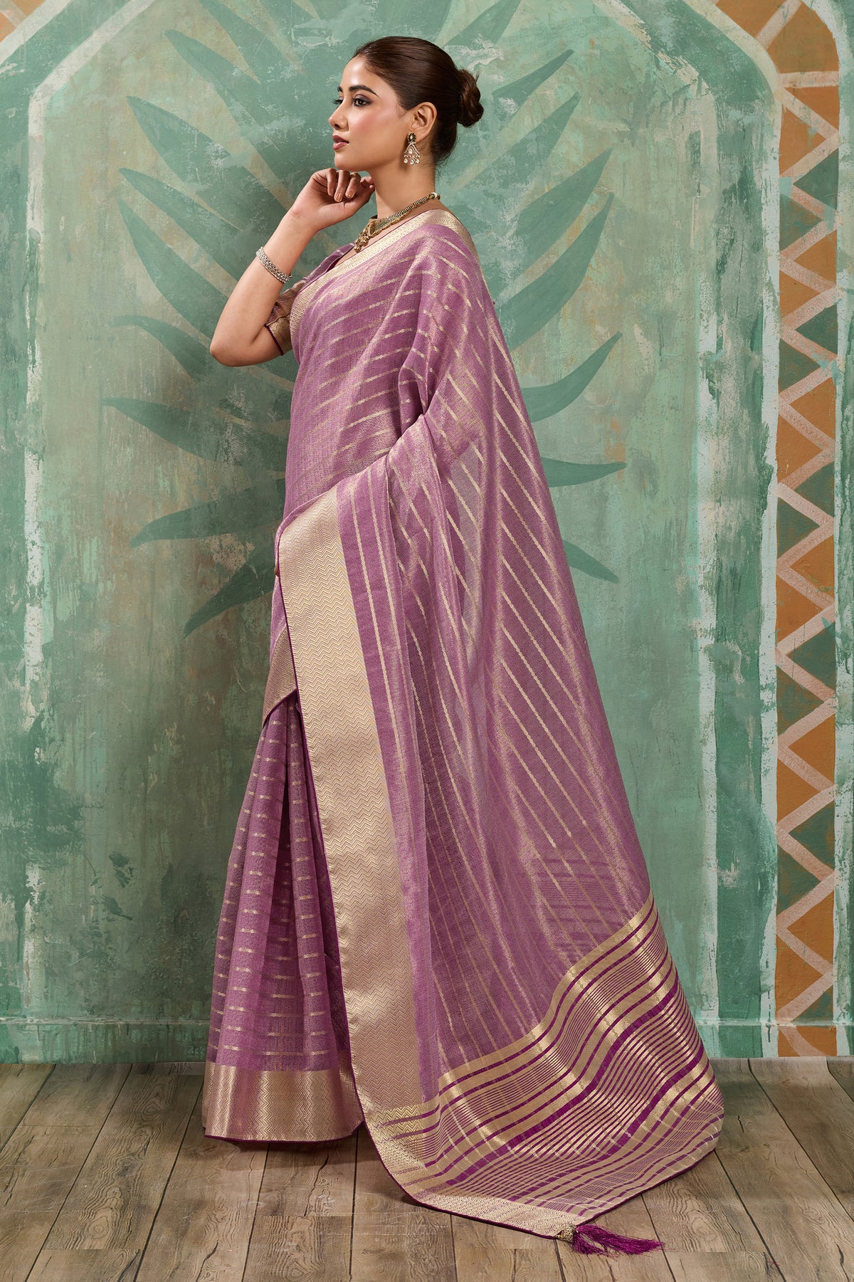 Purple Woven Cotton Tissue Saree-SAR12937_5_SareeButa.com