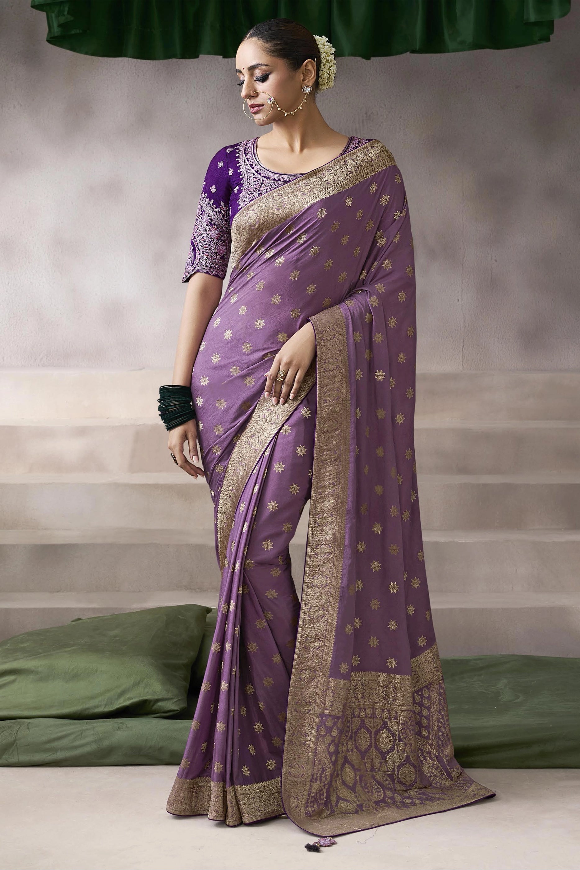 Purple Woven Crepe Silk Saree-SAR11607_1_SareeButa.com