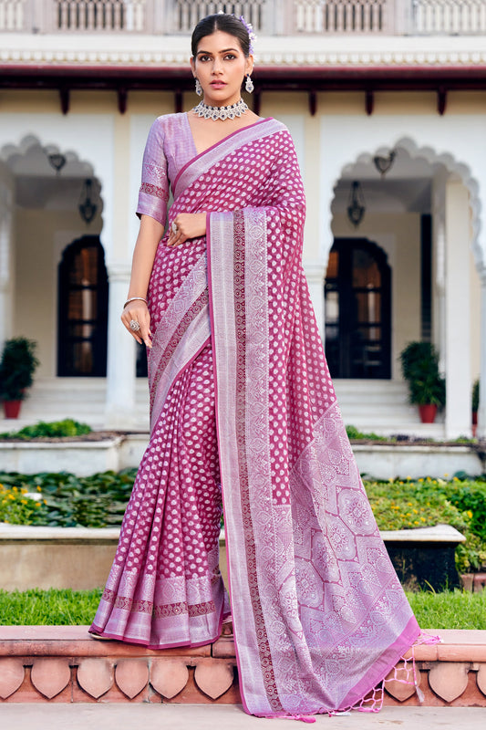 Purple Woven Georgette Saree-SAR11278_1_SareeButa.com