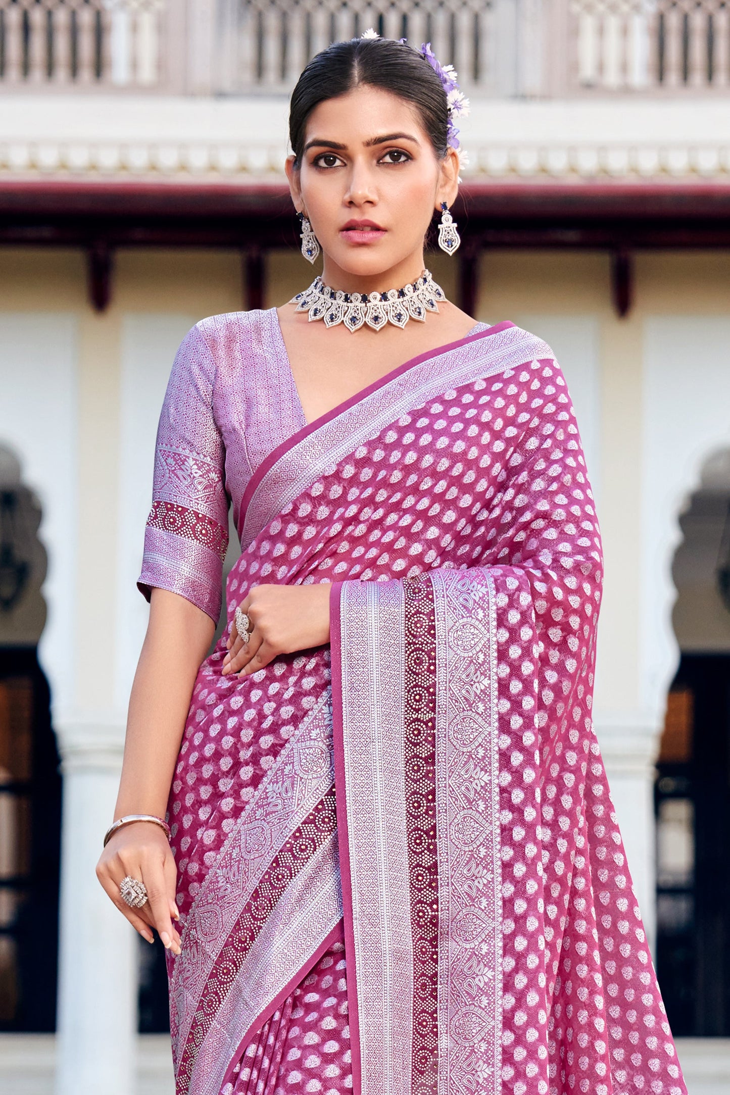 Purple Woven Georgette Saree-SAR11278_3_SareeButa.com