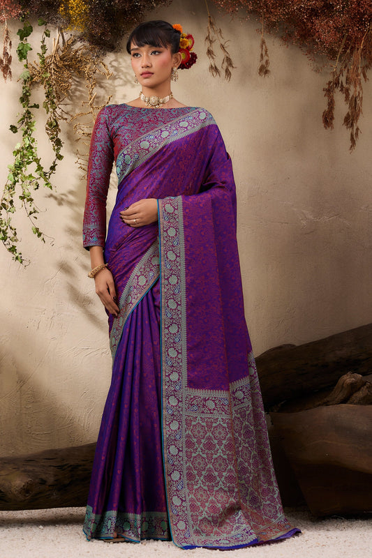 Purple Woven Kanjivaram Silk Saree-SAR11179_1_SareeButa.com