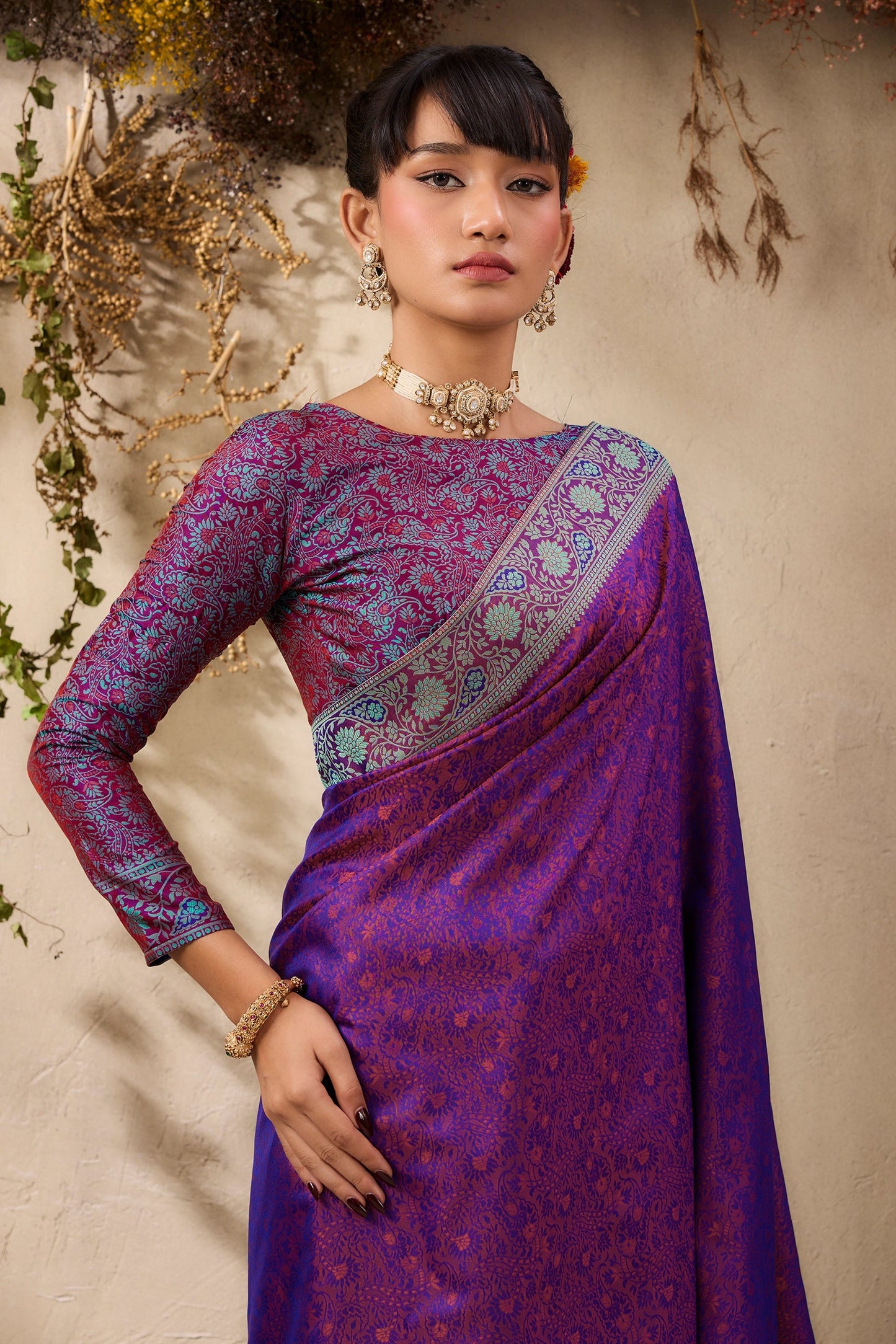 Purple Woven Kanjivaram Silk Saree-SAR11179_2_SareeButa.com