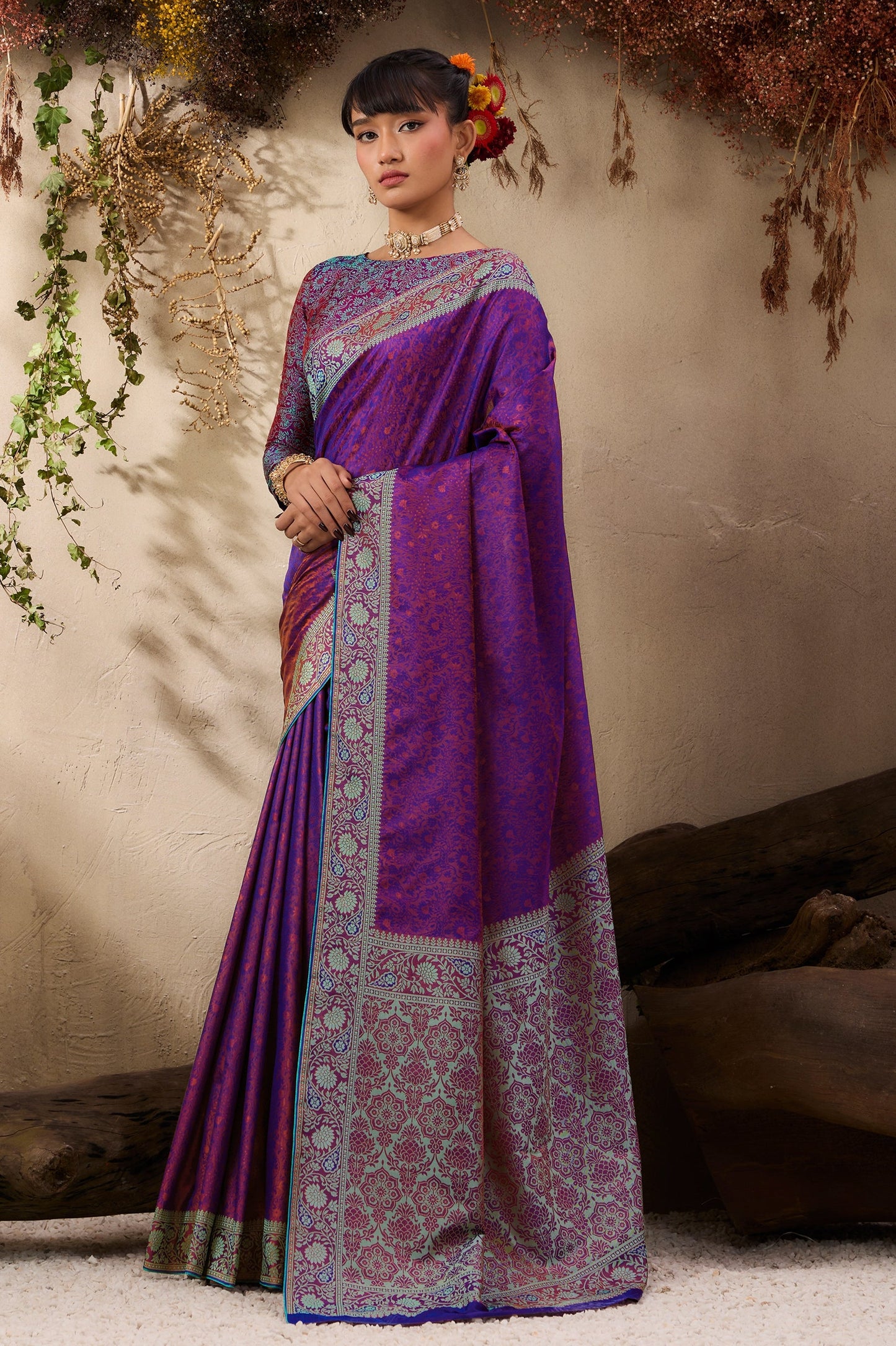 Purple Woven Kanjivaram Silk Saree-SAR11179_3_SareeButa.com