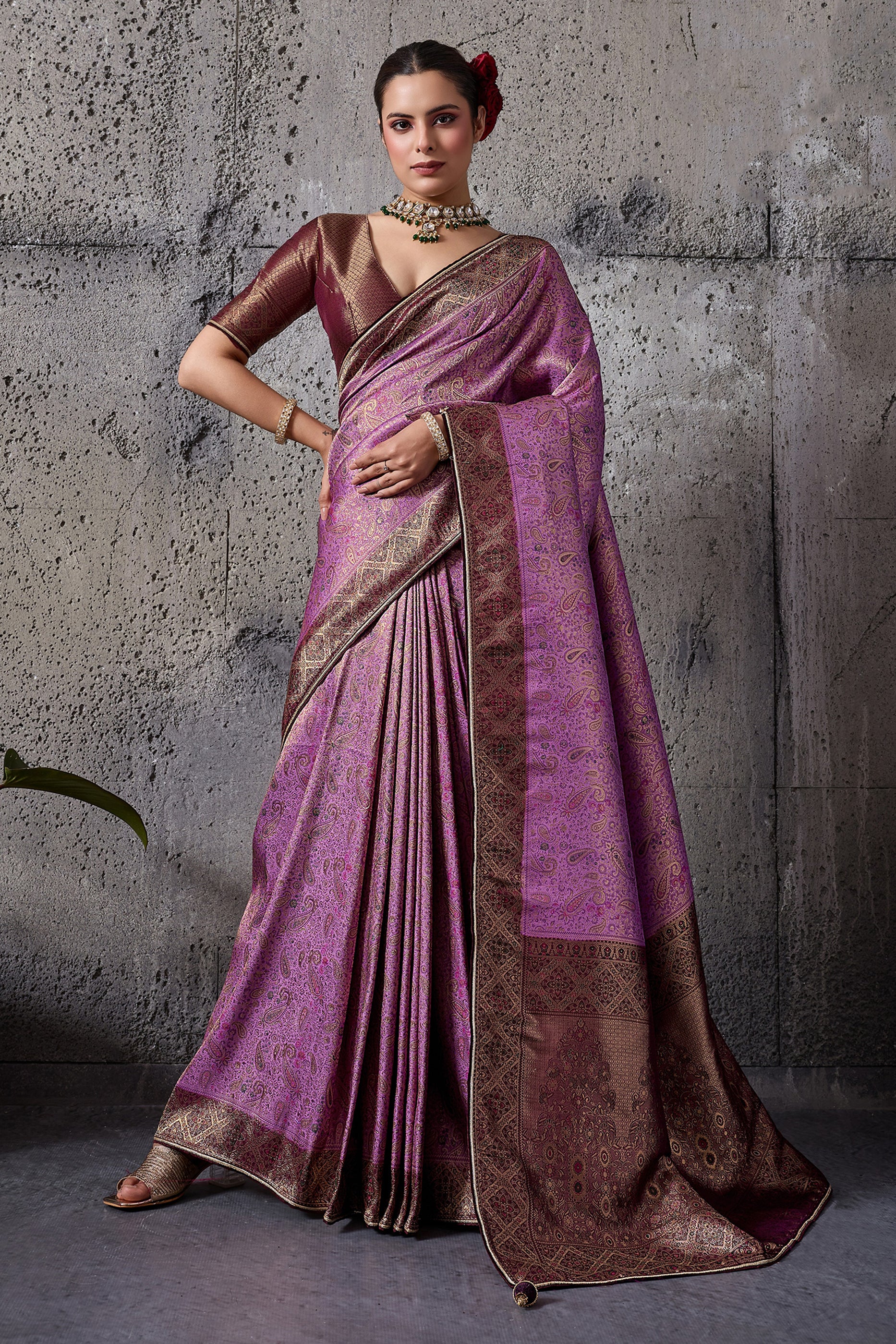 Purple Woven Kanjivaram Silk Saree-SAR12558_1_SareeButa.com