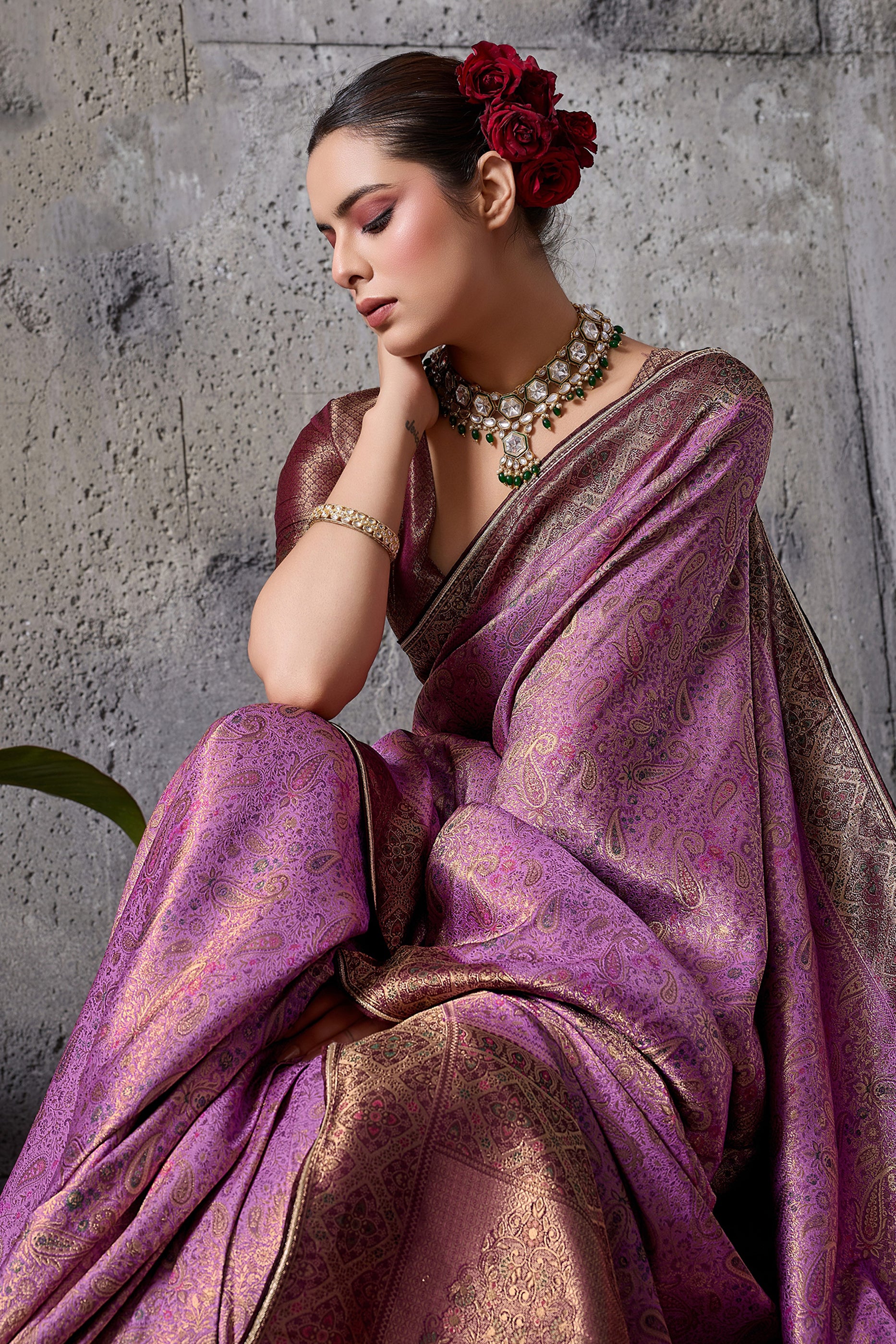 Purple Woven Kanjivaram Silk Saree-SAR12558_4_SareeButa.com