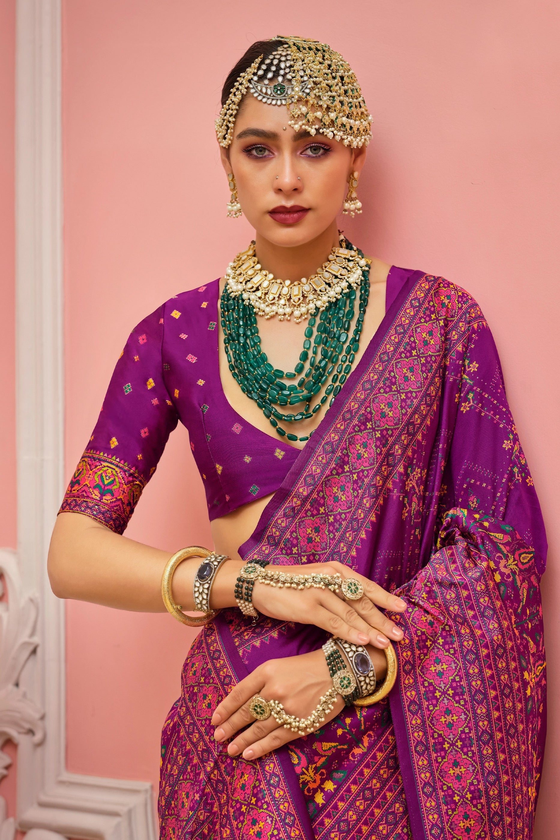Purple Woven Kashmiri Silk Saree-SAR11343_3_SareeButa.com