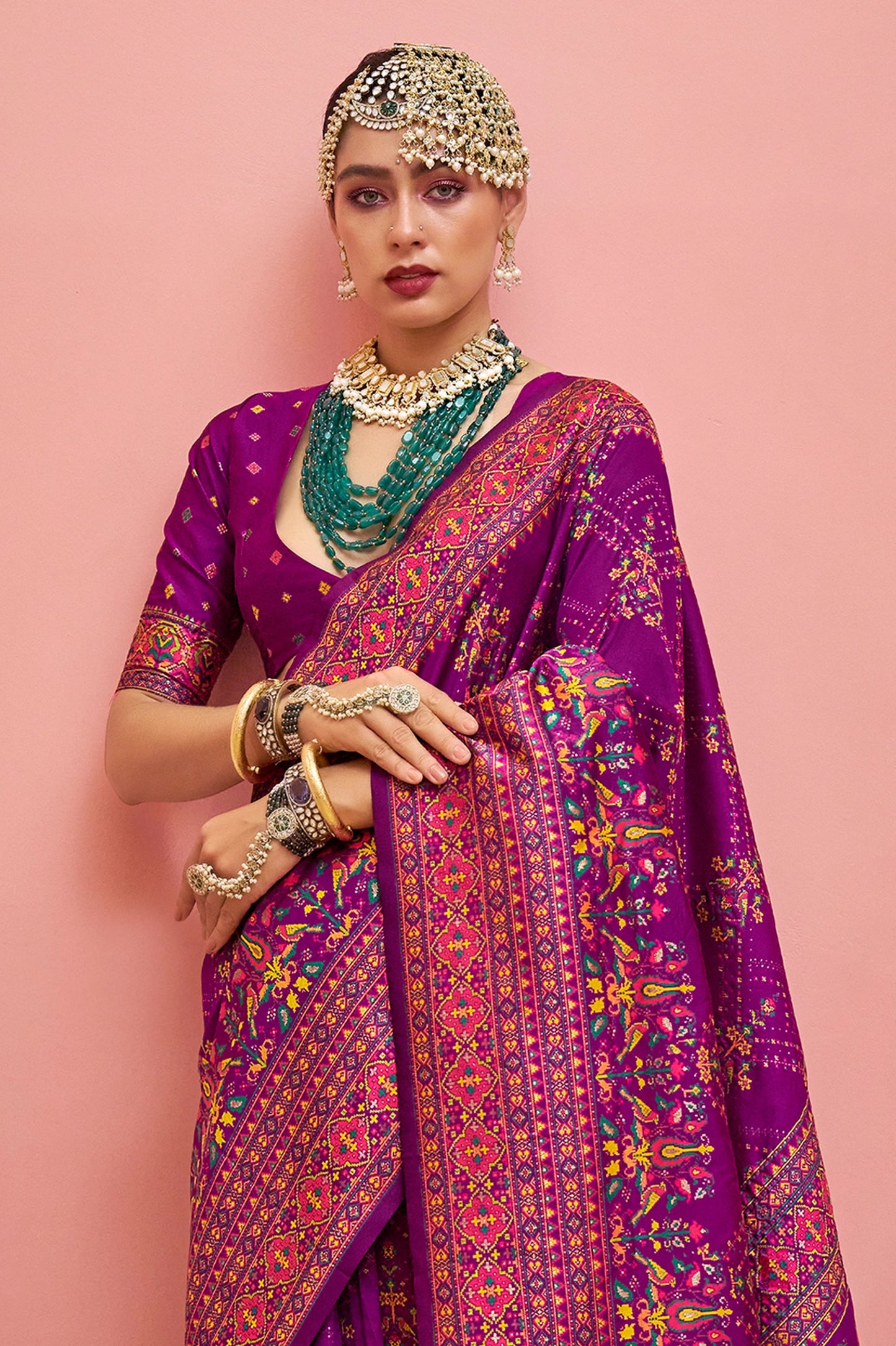 Purple Woven Kashmiri Silk Saree-SAR11343_4_SareeButa.com