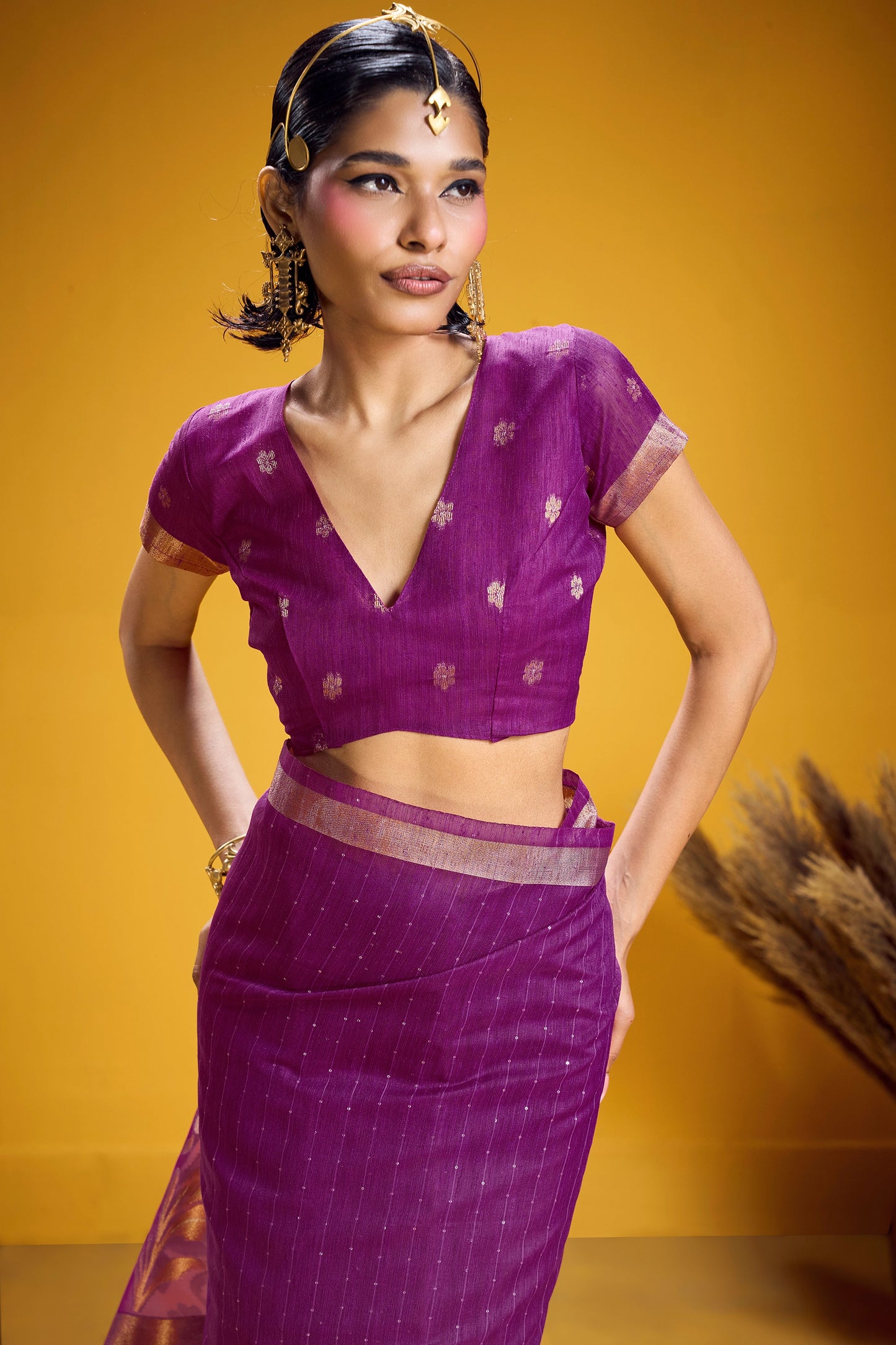 Purple Woven Munga Silk Saree-SAR12339_5_SareeButa.com