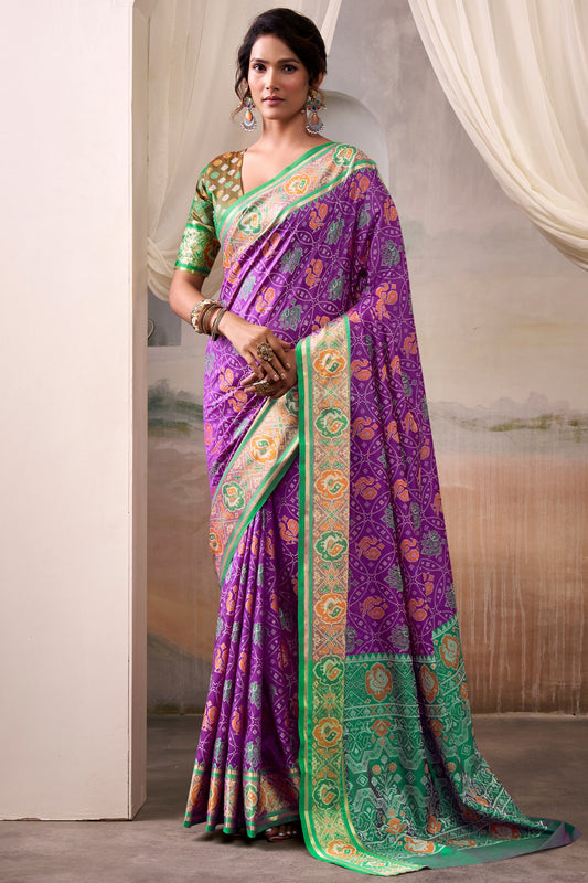 Purple Woven Patola Silk Saree-SAR10019_1_SareeButa.com