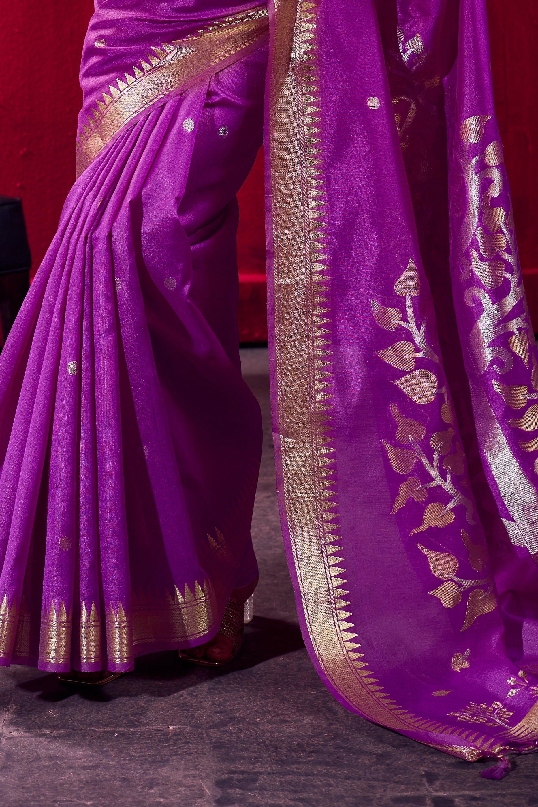 Purple Woven Satin Saree-SAR12383_5_SareeButa.com