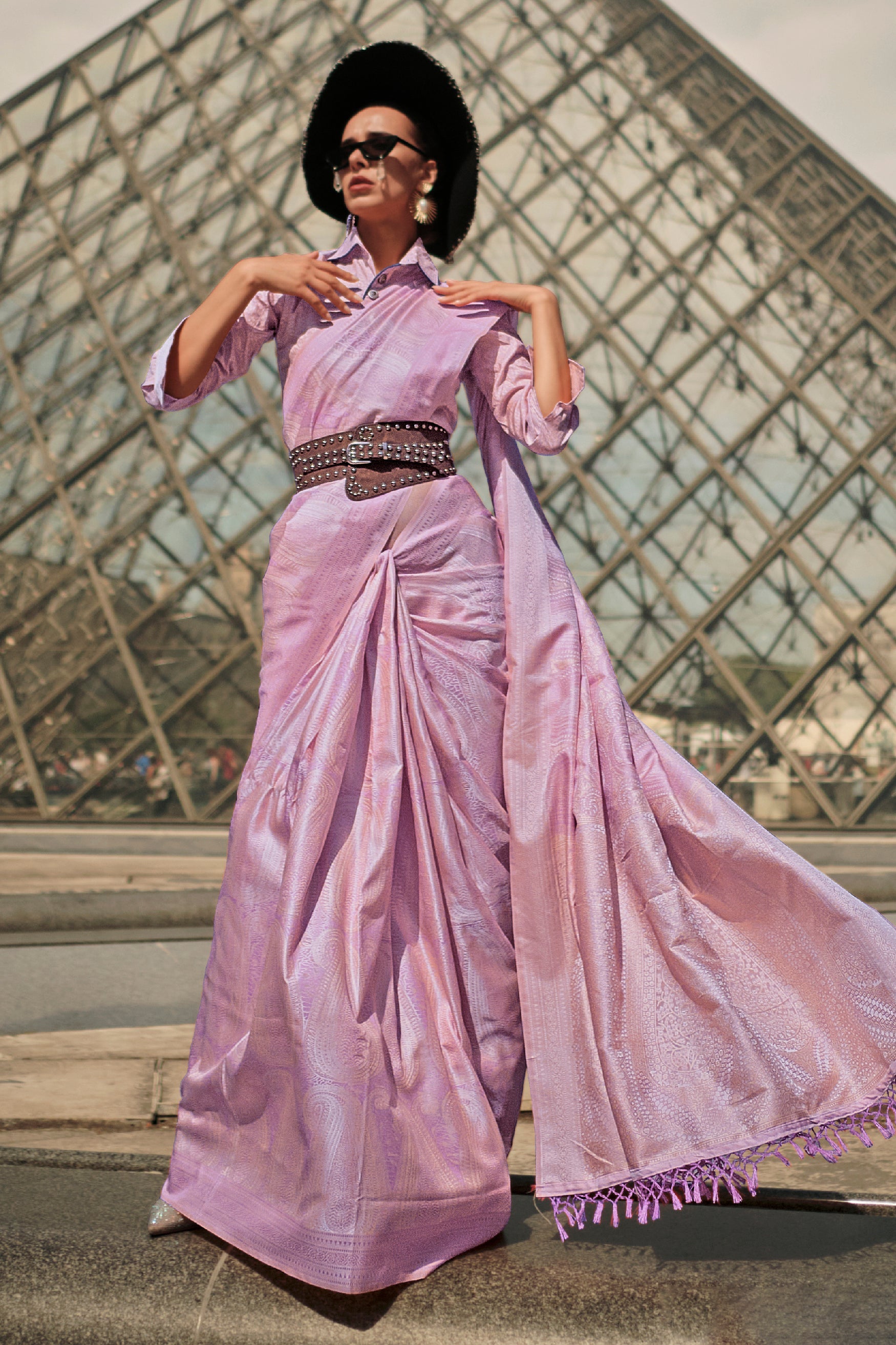 Purple Woven Satin Saree-ZB134271_1_SareeButa.com