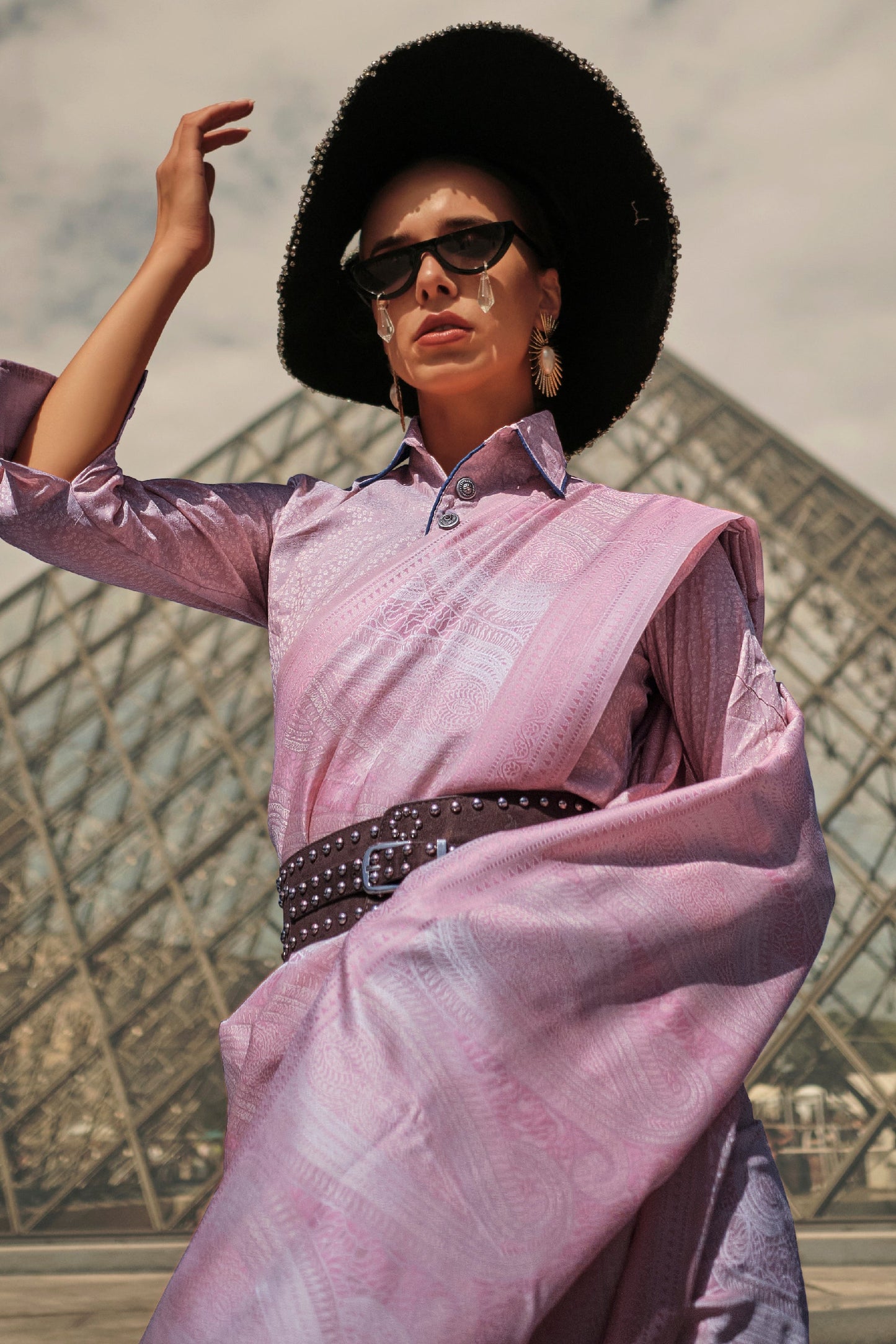 Purple Woven Satin Saree-ZB134271_2_SareeButa.com