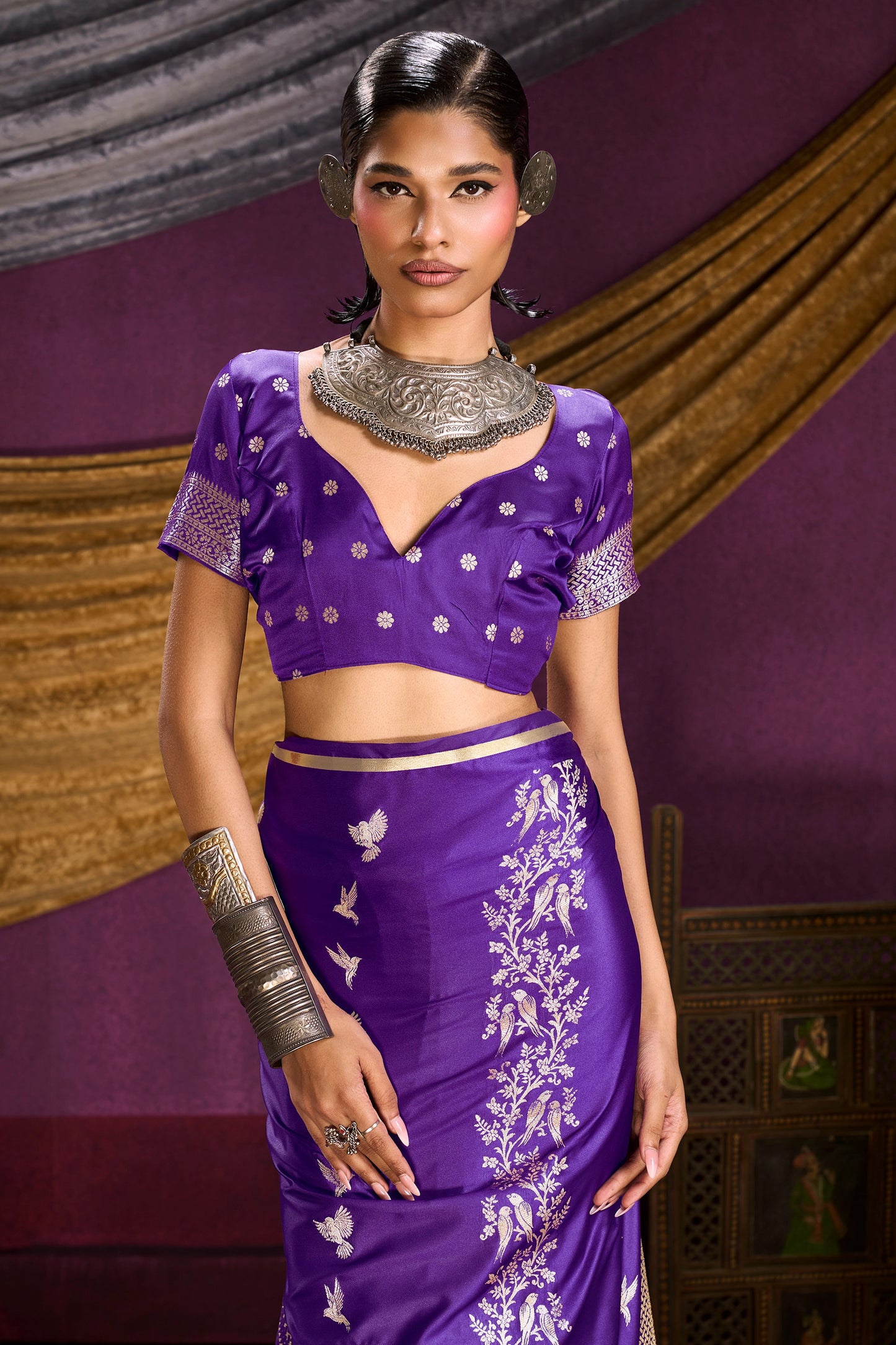 Purple Woven Satin Silk Saree-SAR12329_5_SareeButa.com